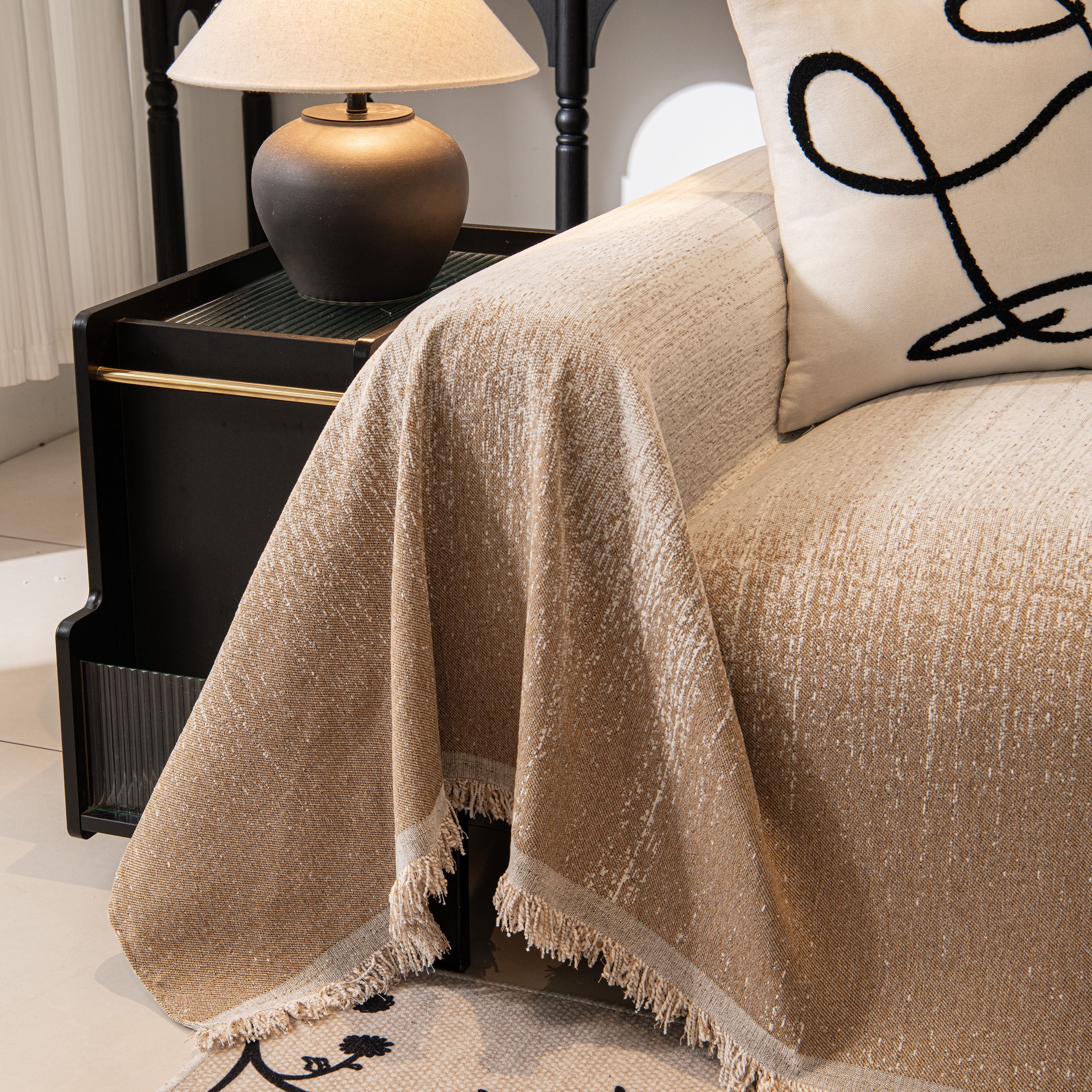 Modern Textured Sofa Cover Blanket, Tightly Woven Pet Sofa Throw for Sectional Couches - Image 42