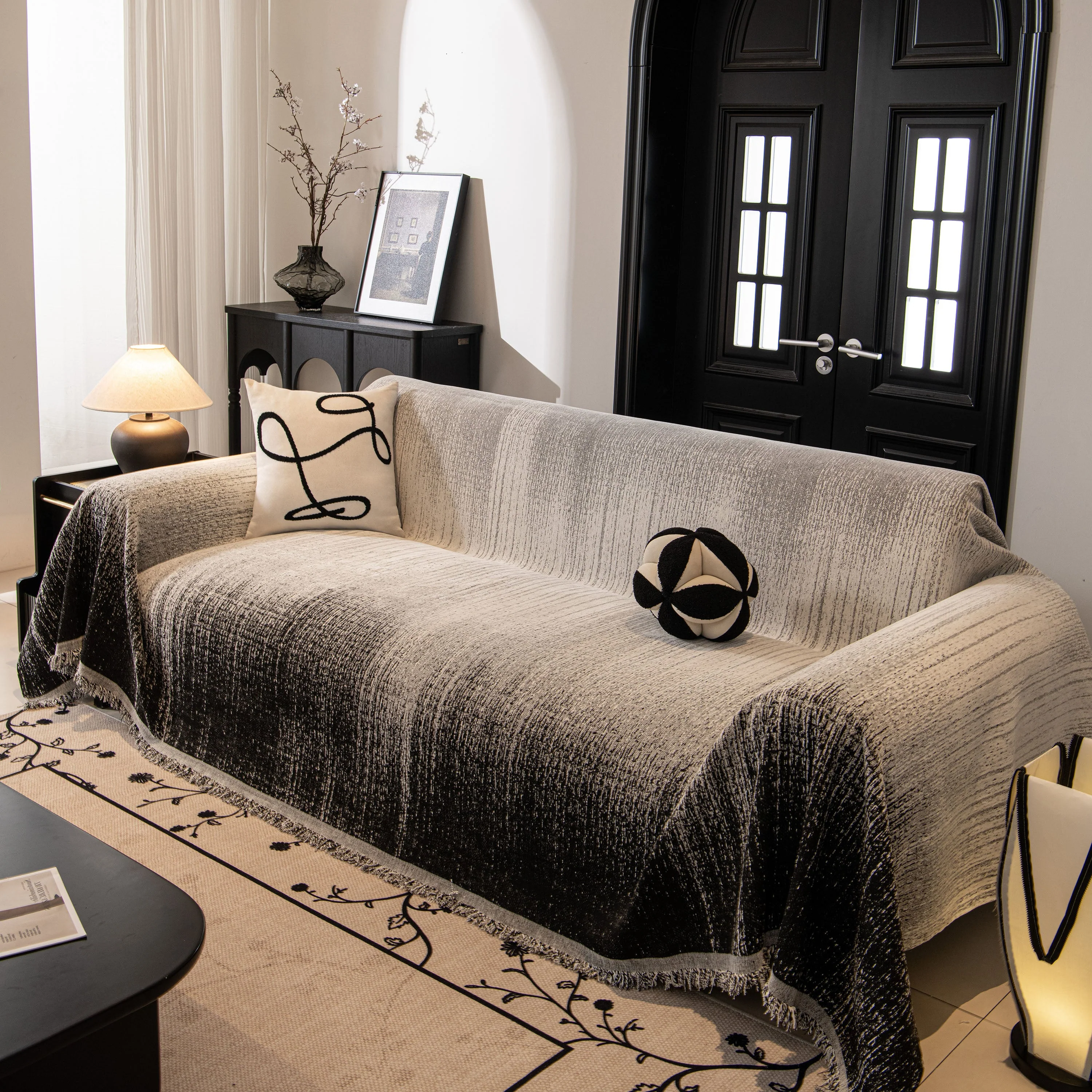 Modern Textured Sofa Cover Blanket, Tightly Woven Pet Sofa Throw for Sectional Couches - Image 5