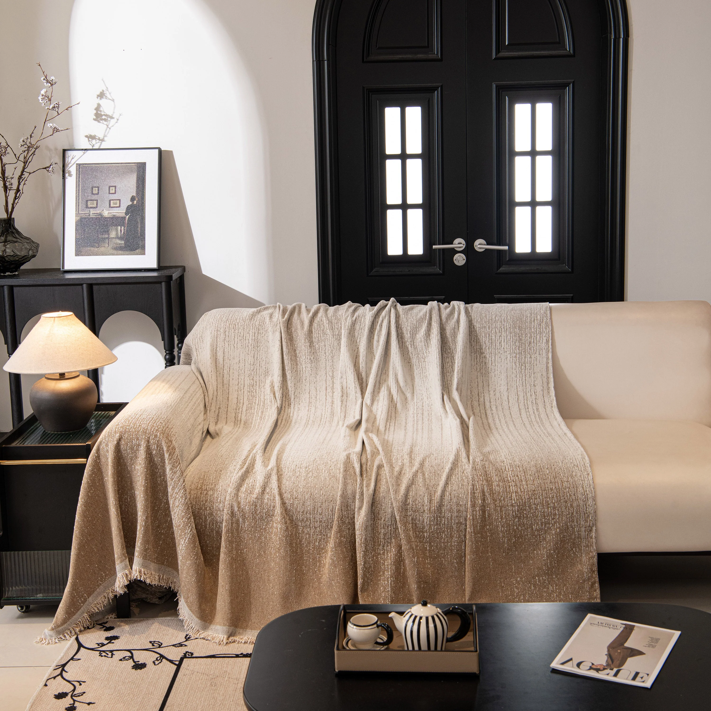 Modern Textured Sofa Cover Blanket, Tightly Woven Pet Sofa Throw for Sectional Couches - Image 51