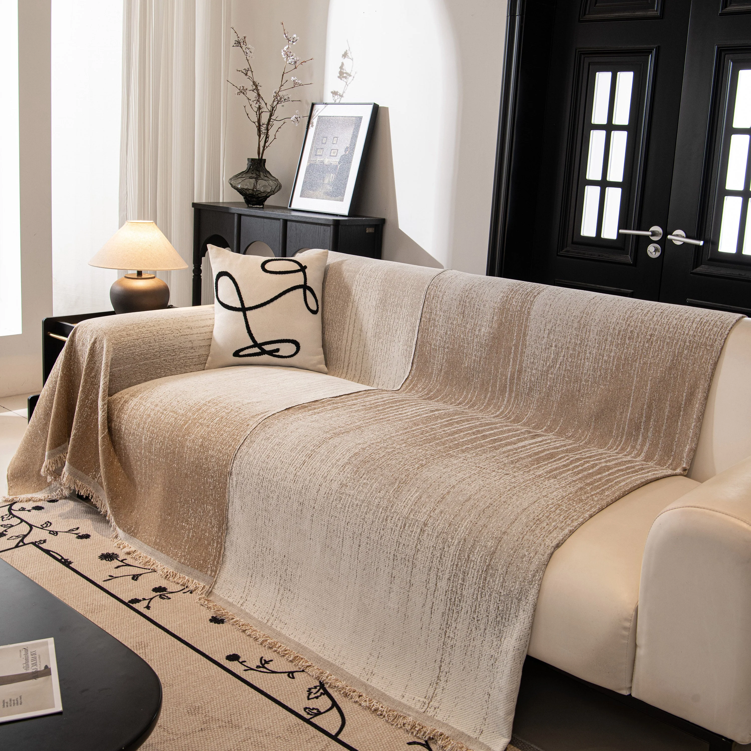 Modern Textured Sofa Cover Blanket, Tightly Woven Pet Sofa Throw for Sectional Couches - Image 53