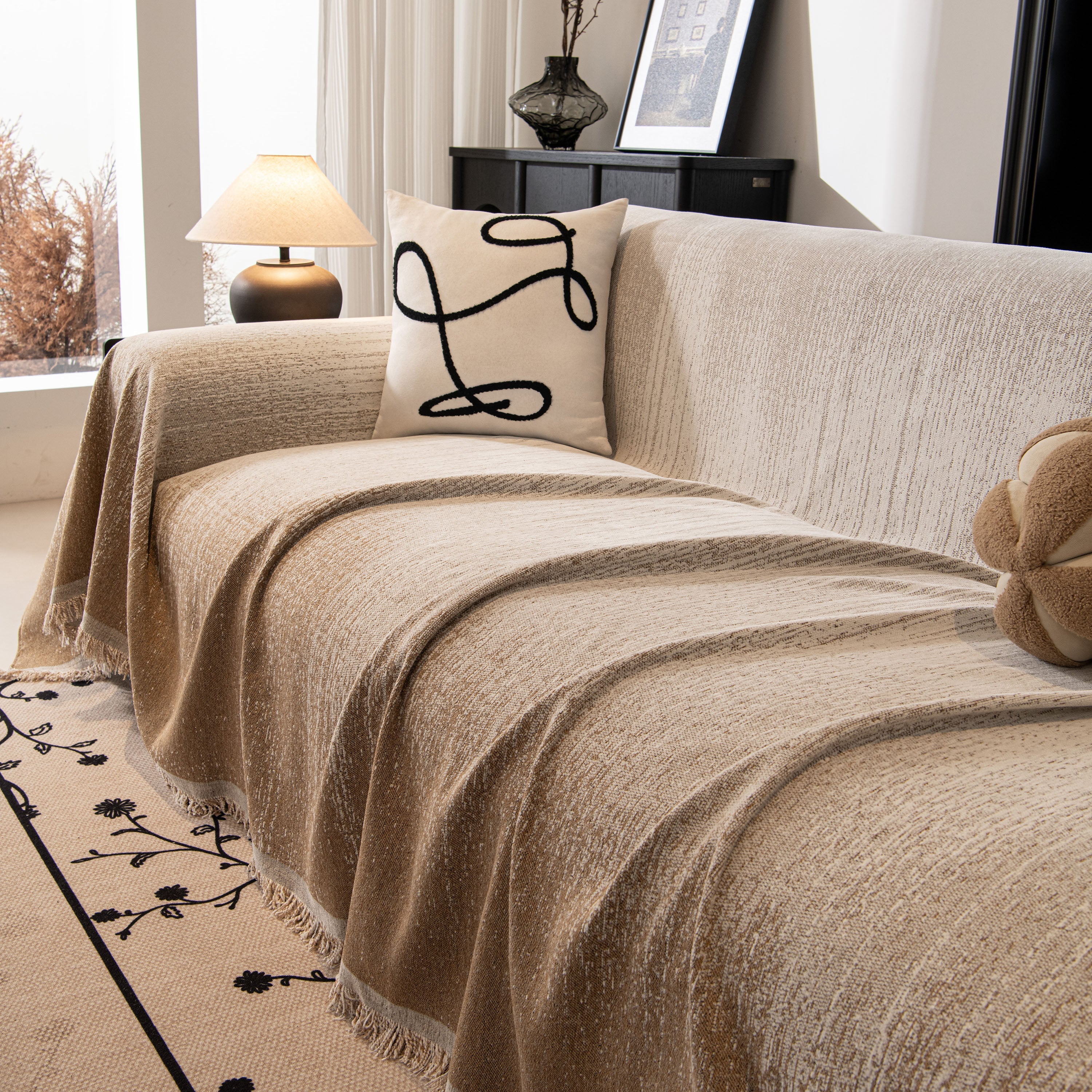 Modern Textured Sofa Cover Blanket, Tightly Woven Pet Sofa Throw for Sectional Couches - Image 54
