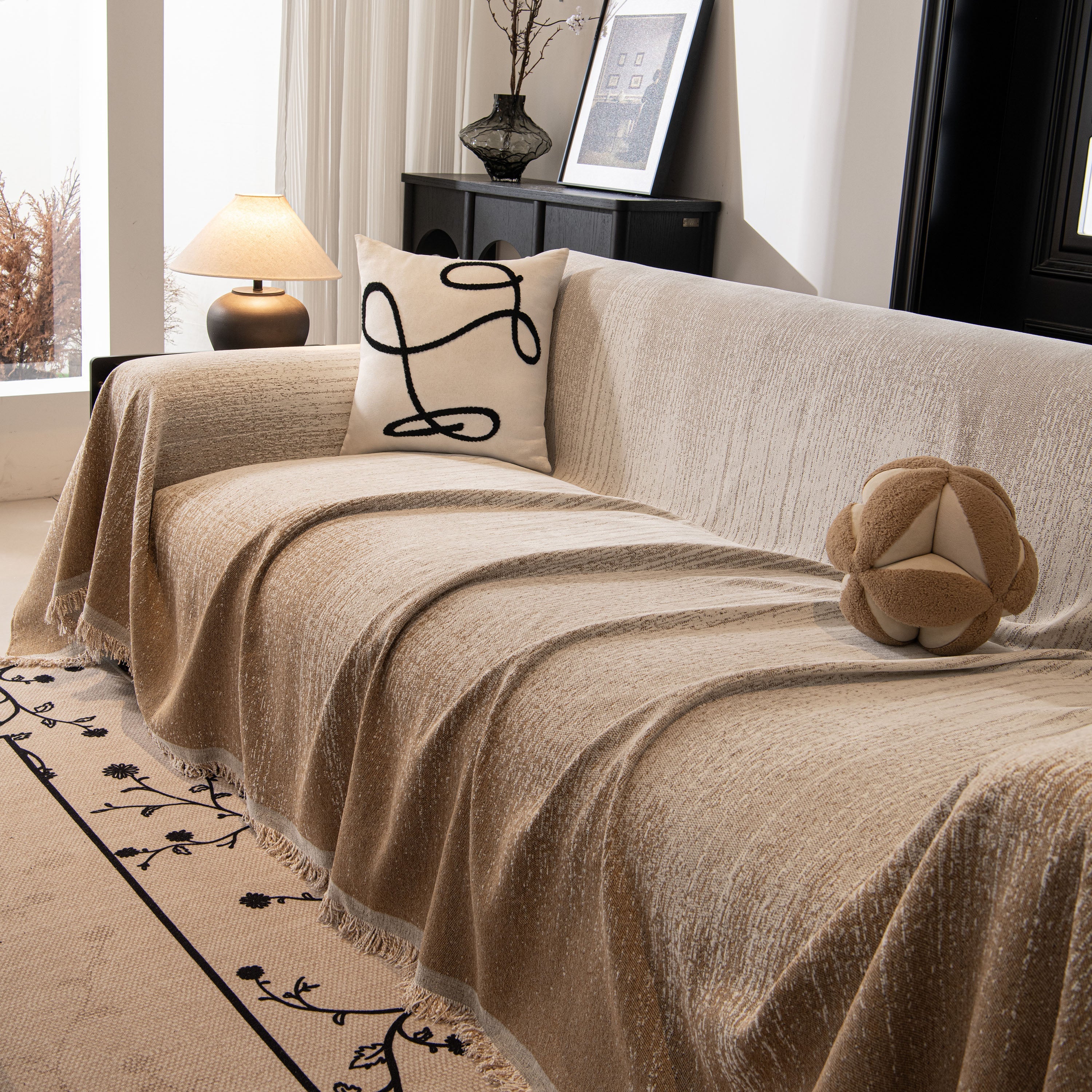 Modern Textured Sofa Cover Blanket, Tightly Woven Pet Sofa Throw for Sectional Couches - Image 55