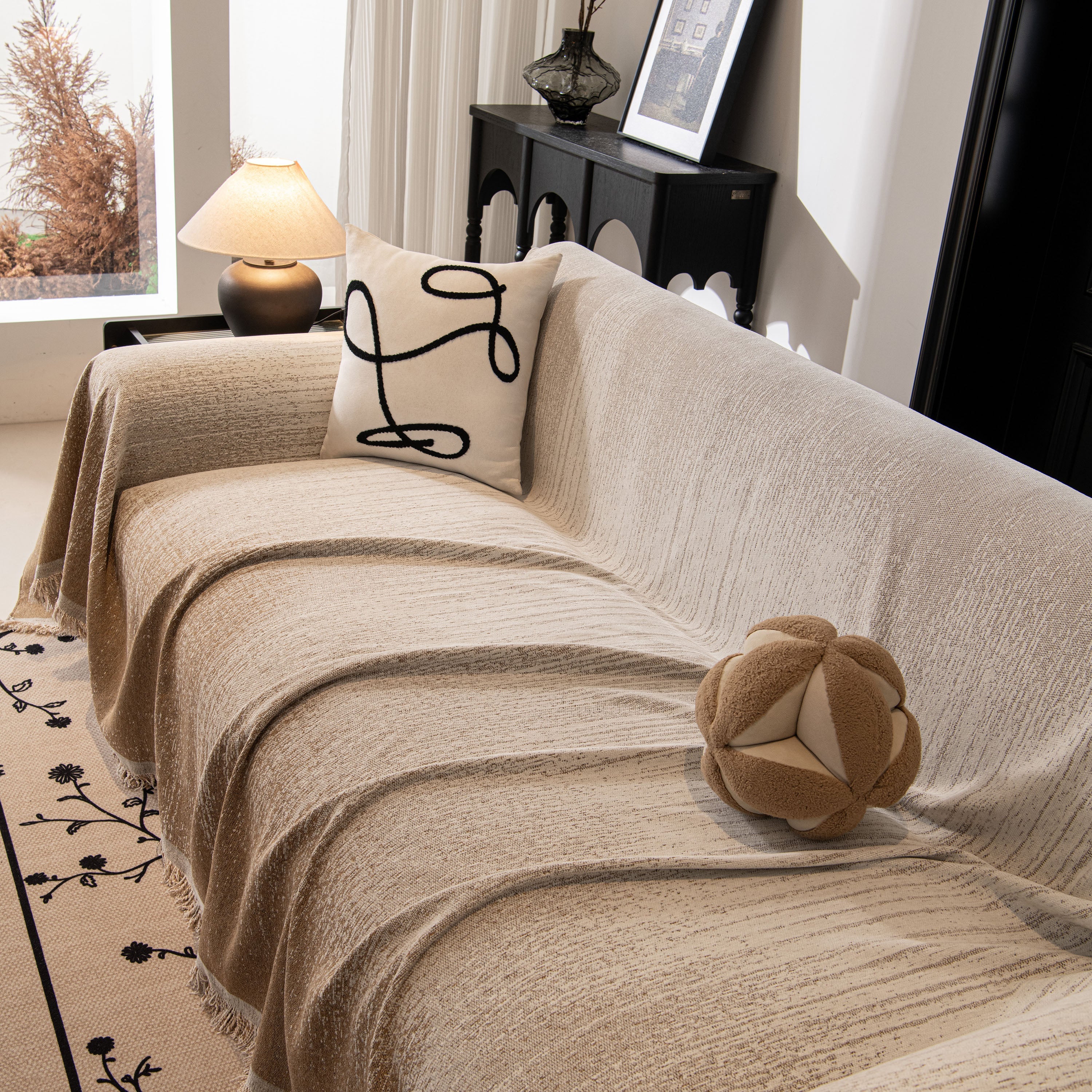 Modern Textured Sofa Cover Blanket, Tightly Woven Pet Sofa Throw for Sectional Couches - Image 56