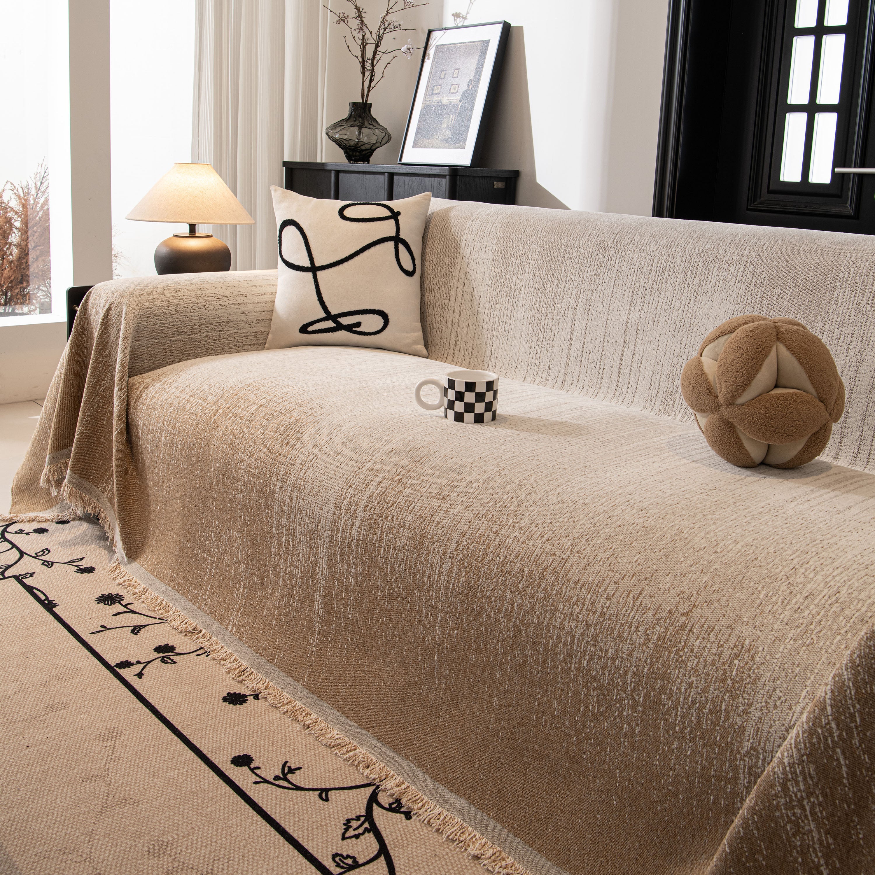 Modern Textured Sofa Cover Blanket, Tightly Woven Pet Sofa Throw for Sectional Couches - Image 57