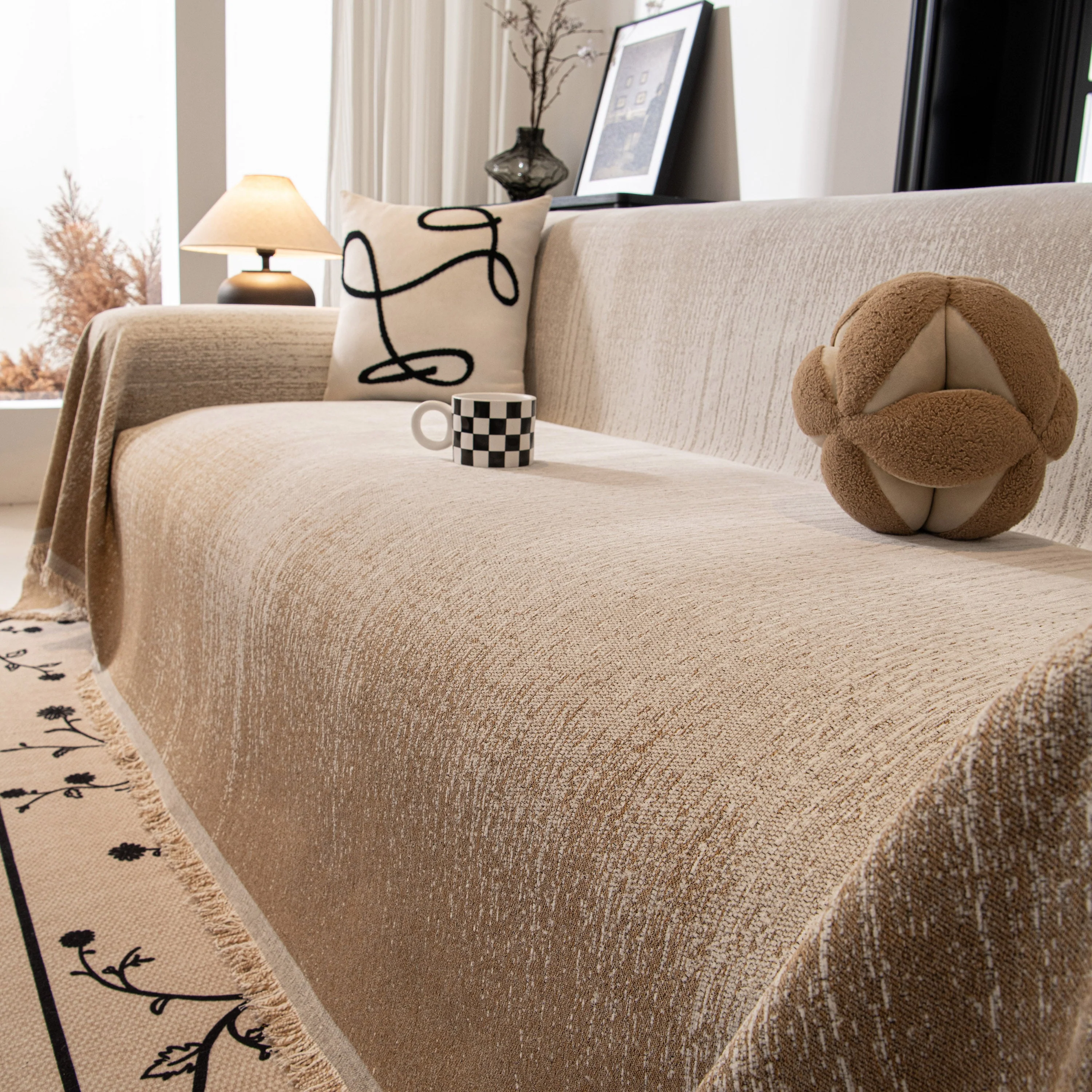 Modern Textured Sofa Cover Blanket, Tightly Woven Pet Sofa Throw for Sectional Couches - Image 58