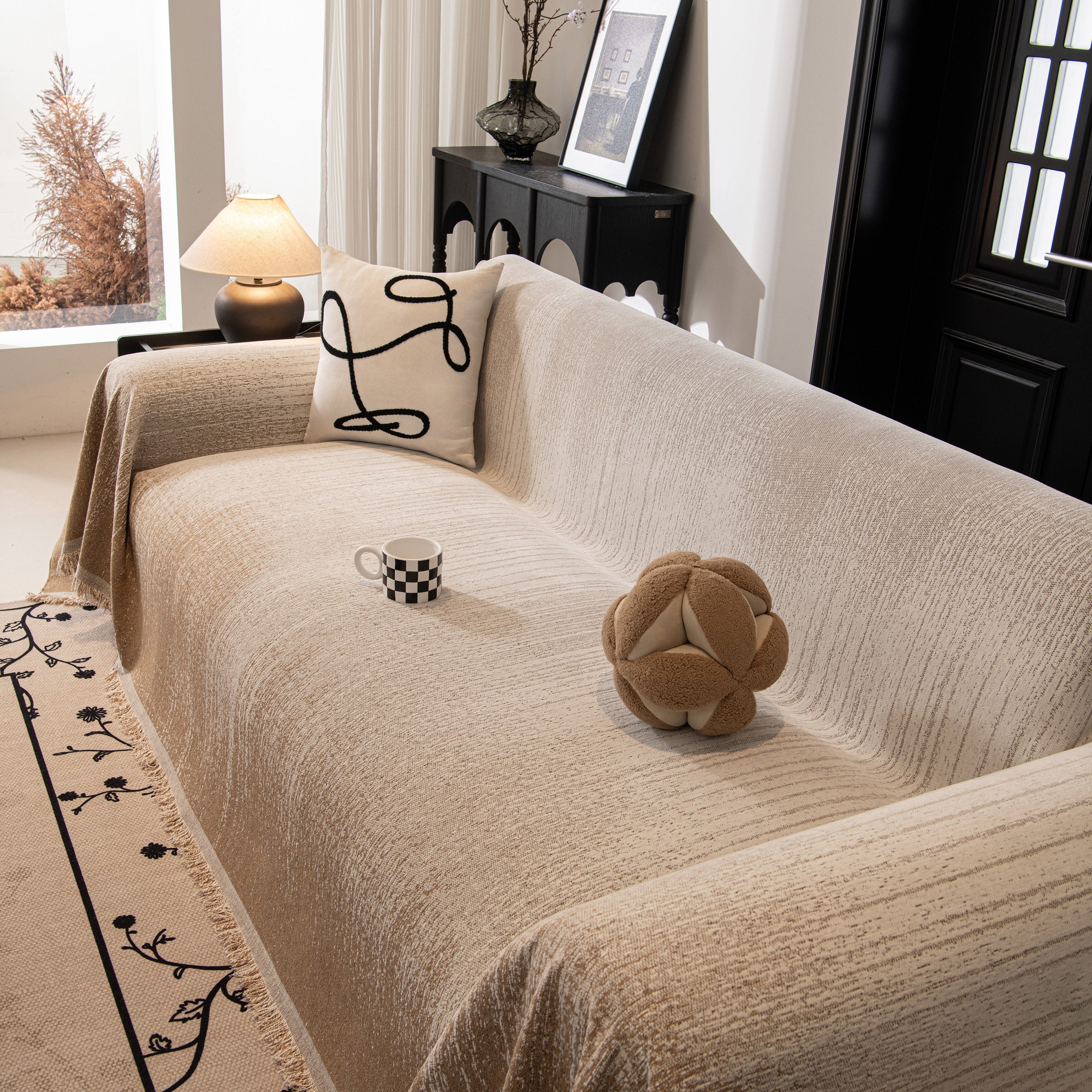 Modern Textured Sofa Cover Blanket, Tightly Woven Pet Sofa Throw for Sectional Couches - Image 59