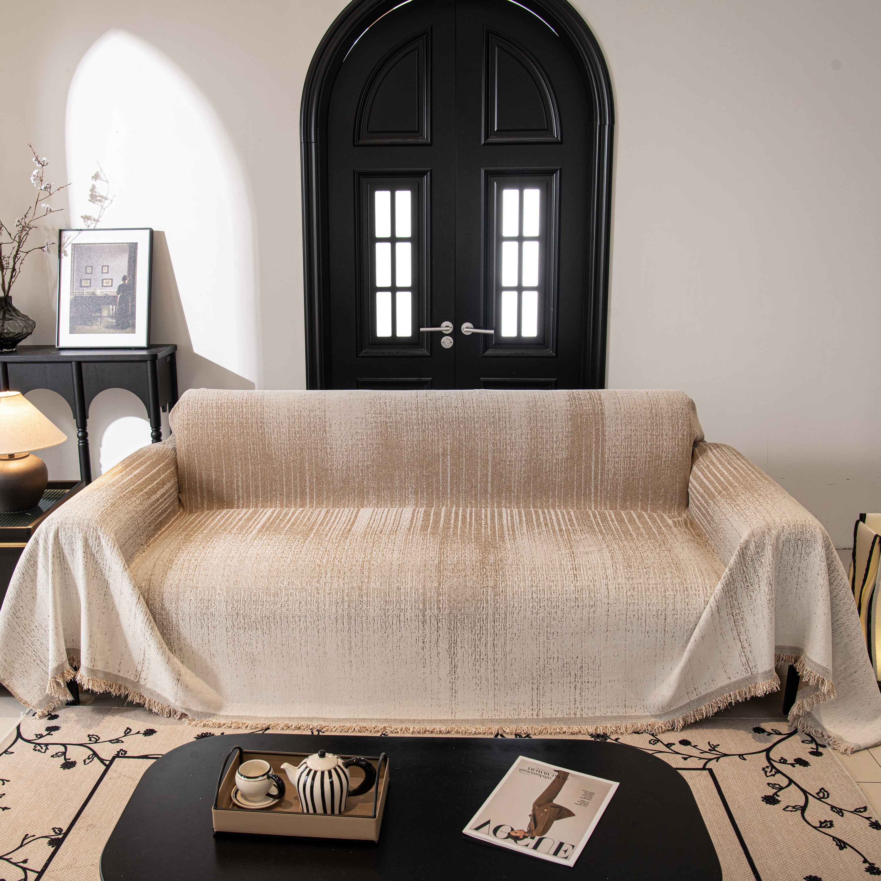 Modern Textured Sofa Cover Blanket, Tightly Woven Pet Sofa Throw for Sectional Couches - Image 62
