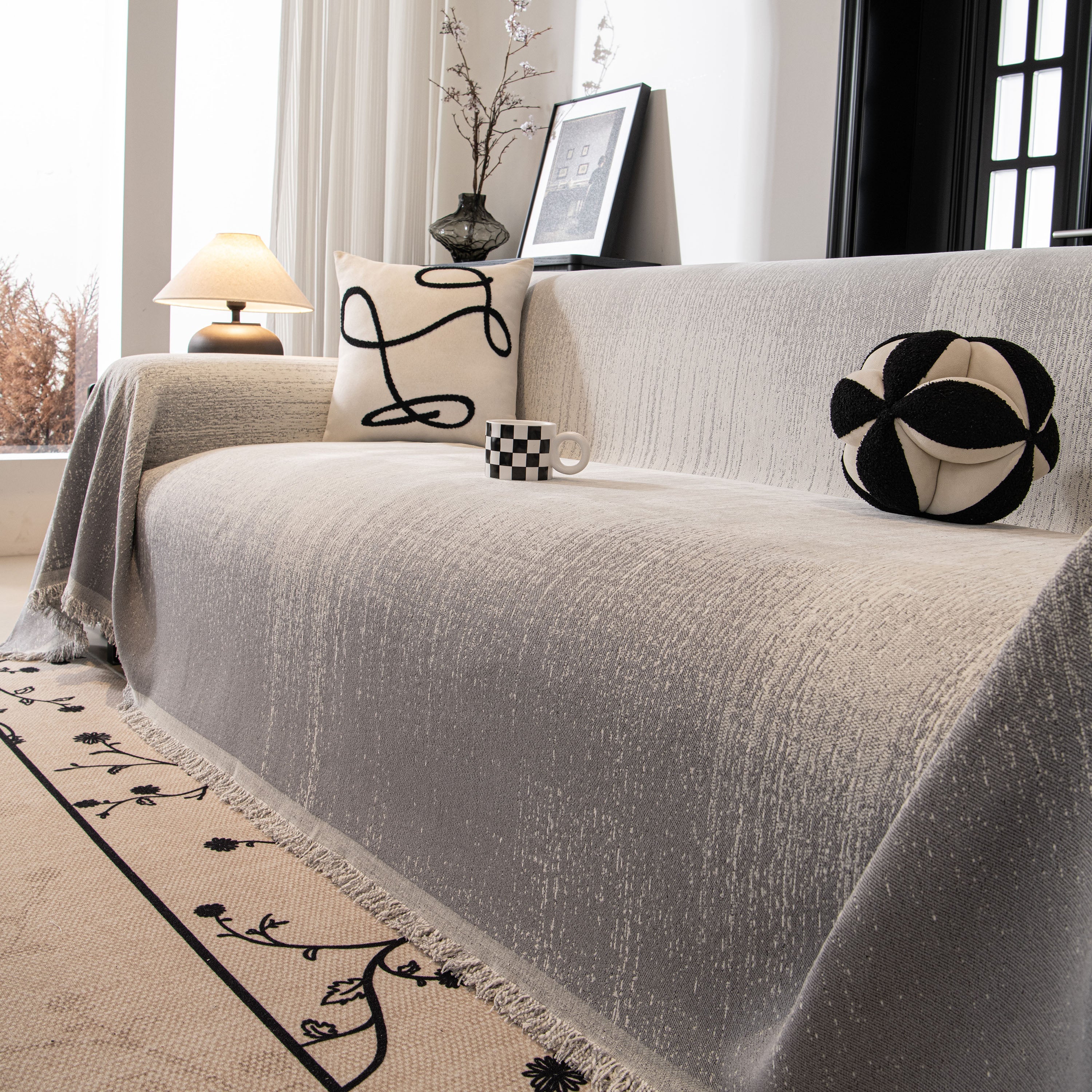 Modern Textured Sofa Cover Blanket, Tightly Woven Pet Sofa Throw for Sectional Couches - Image 63