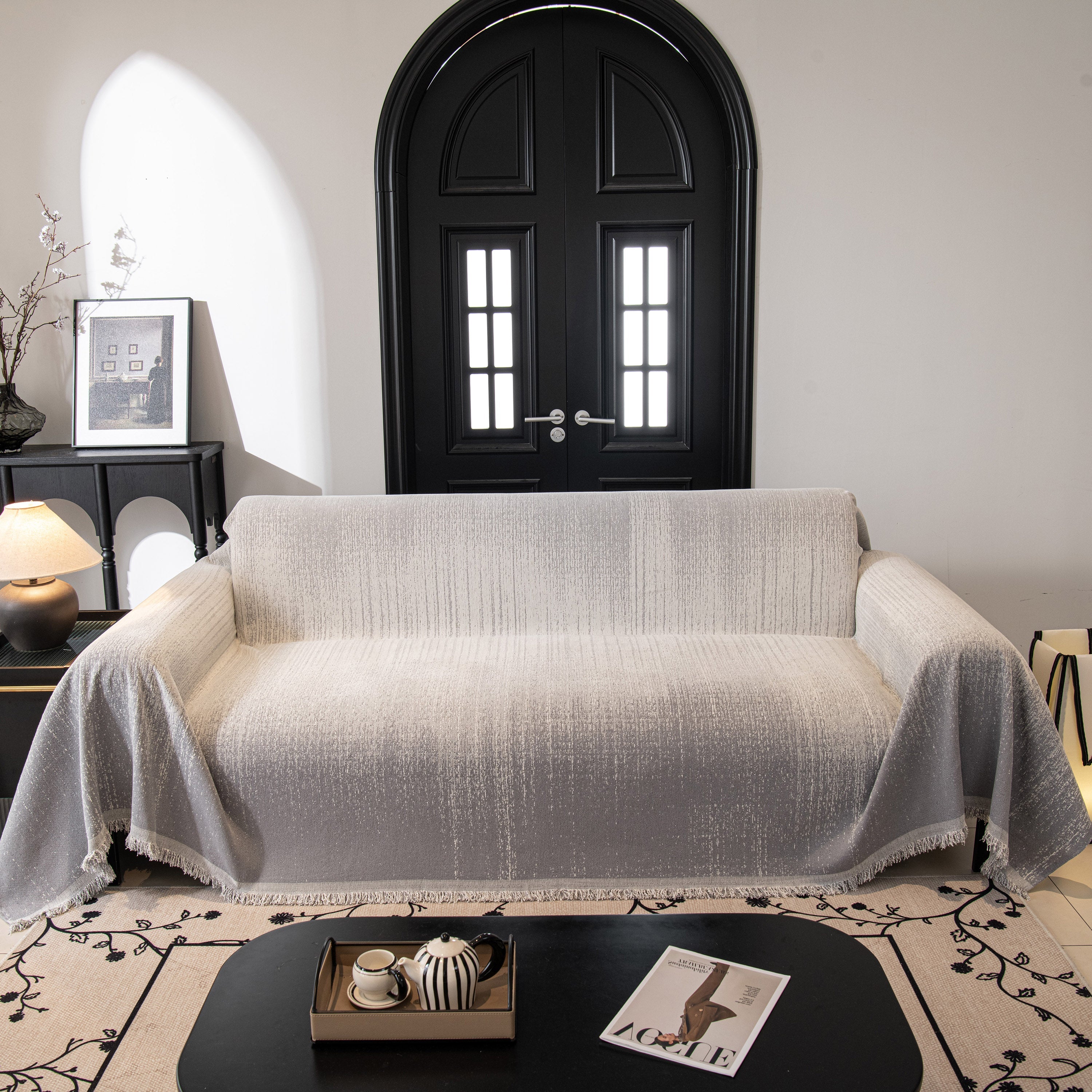 Modern Textured Sofa Cover Blanket, Tightly Woven Pet Sofa Throw for Sectional Couches - Image 64