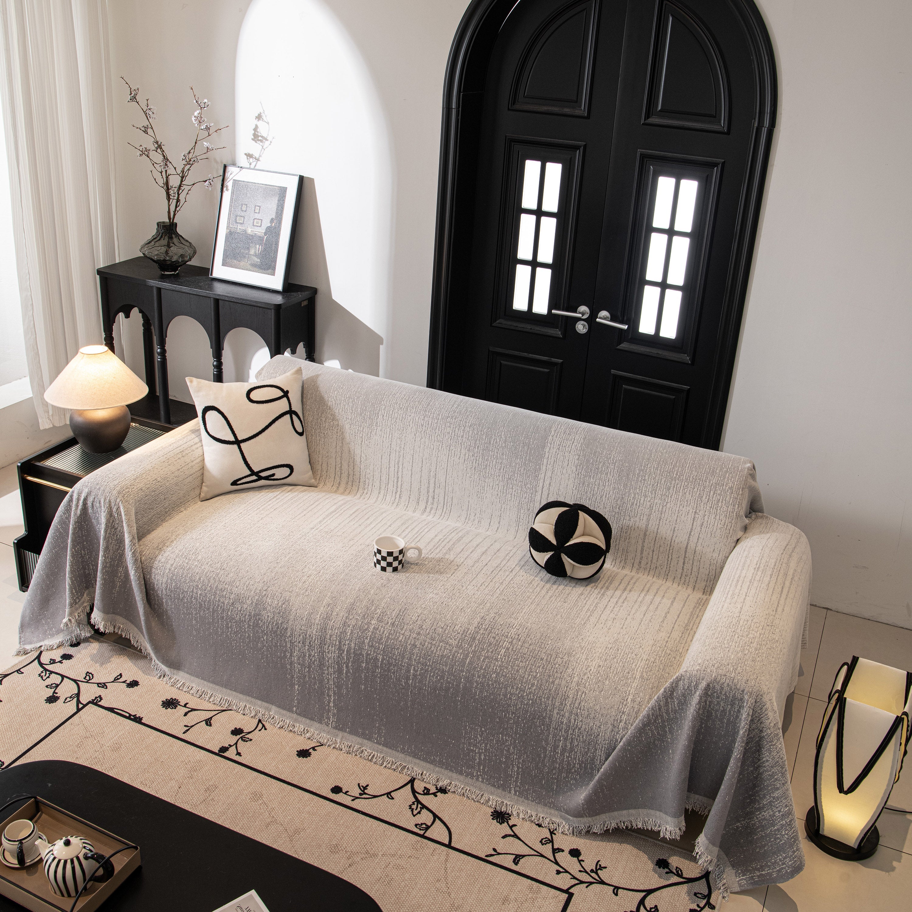 Modern Textured Sofa Cover Blanket, Tightly Woven Pet Sofa Throw for Sectional Couches - Image 66