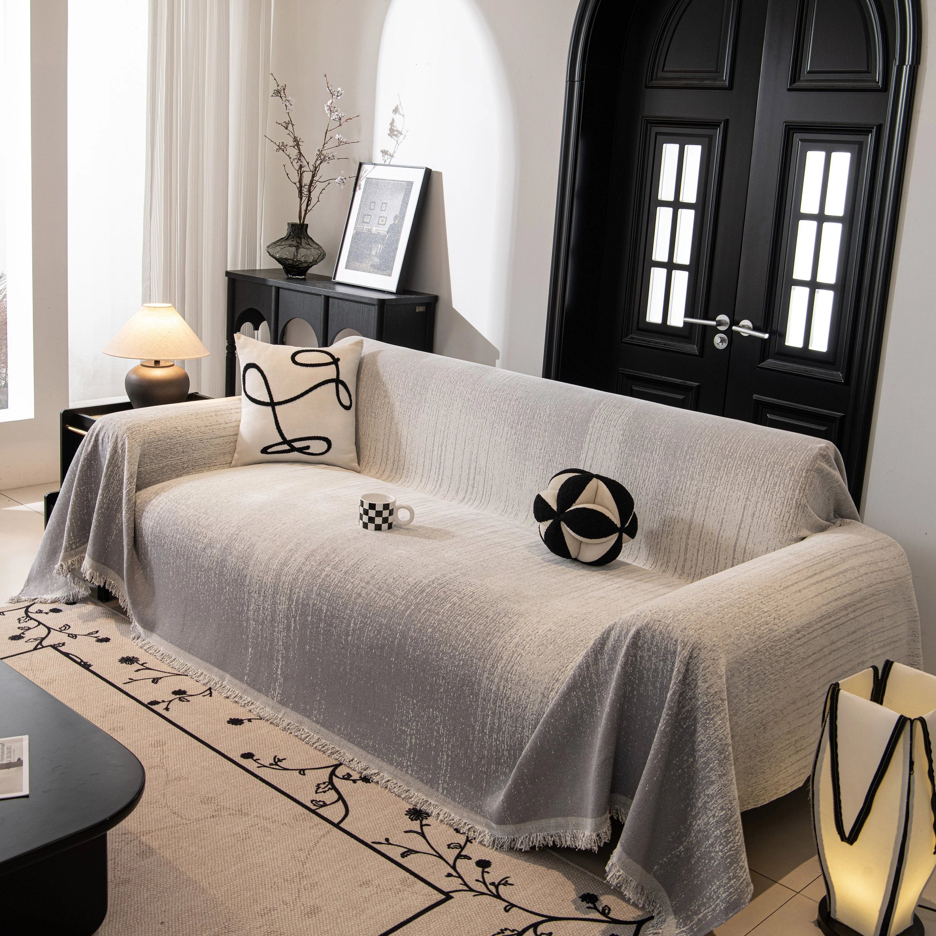Modern Textured Sofa Cover Blanket, Tightly Woven Pet Sofa Throw for Sectional Couches - Image 67