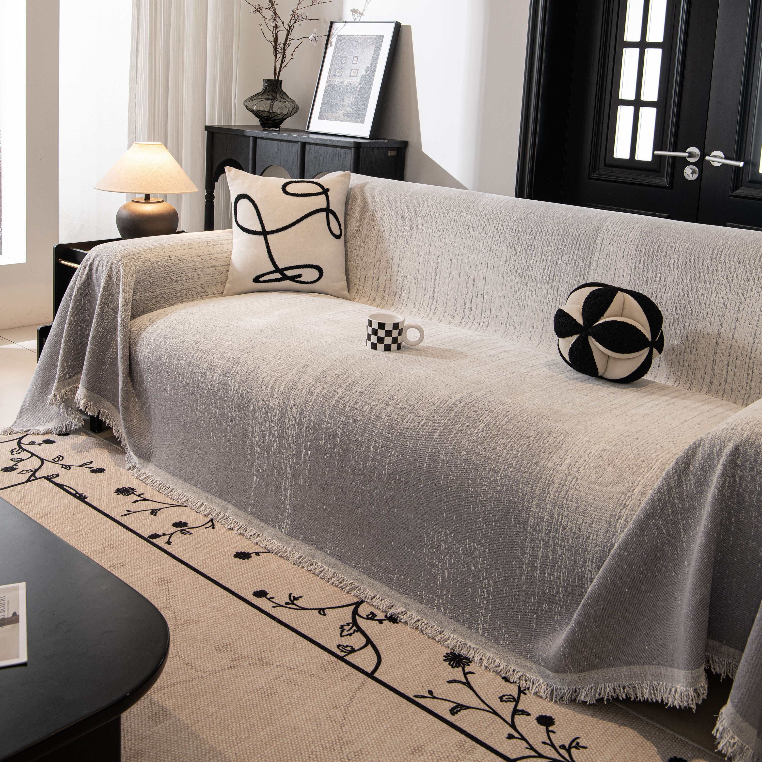 Modern Textured Sofa Cover Blanket, Tightly Woven Pet Sofa Throw for Sectional Couches - Image 68