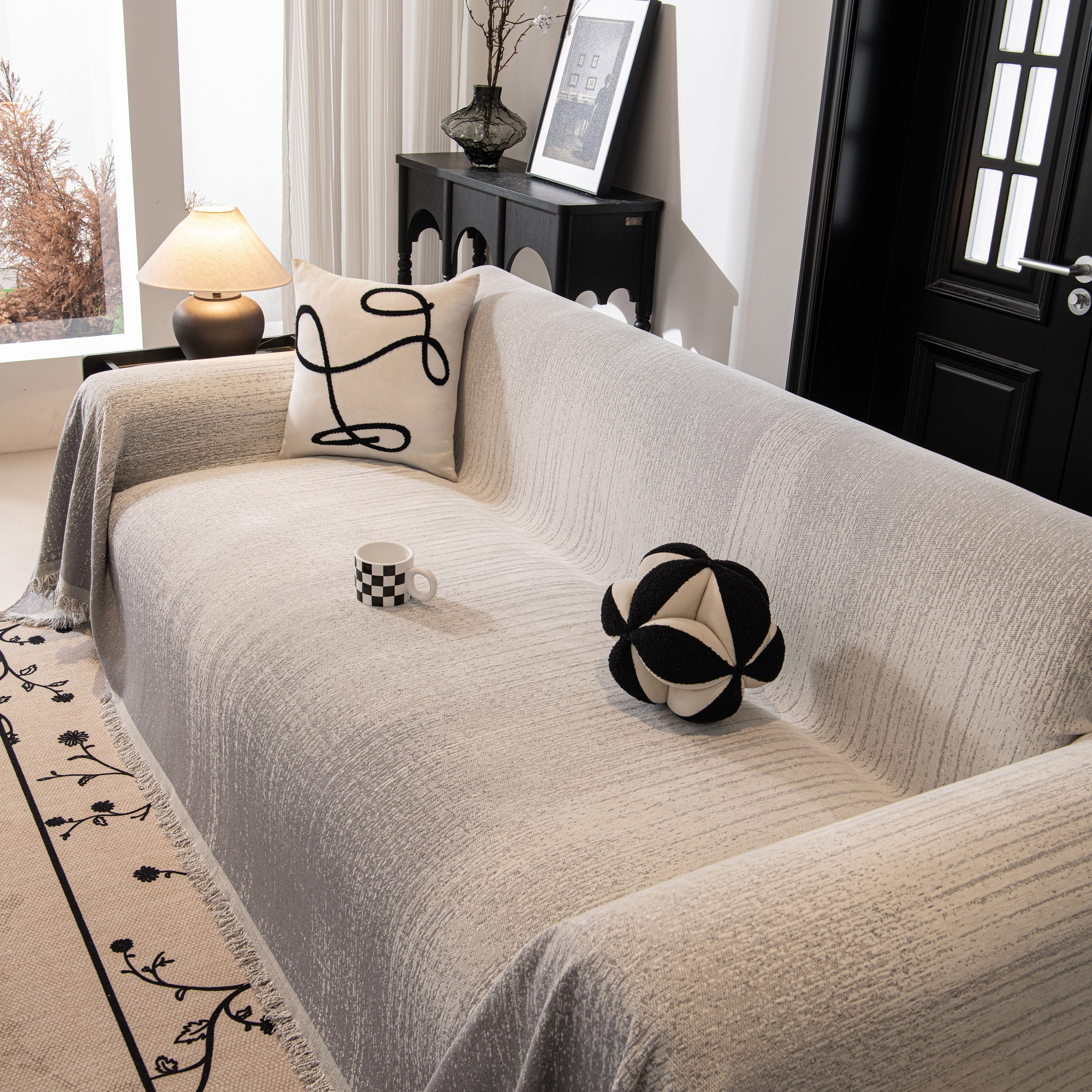 Modern Textured Sofa Cover Blanket, Tightly Woven Pet Sofa Throw for Sectional Couches - Image 69