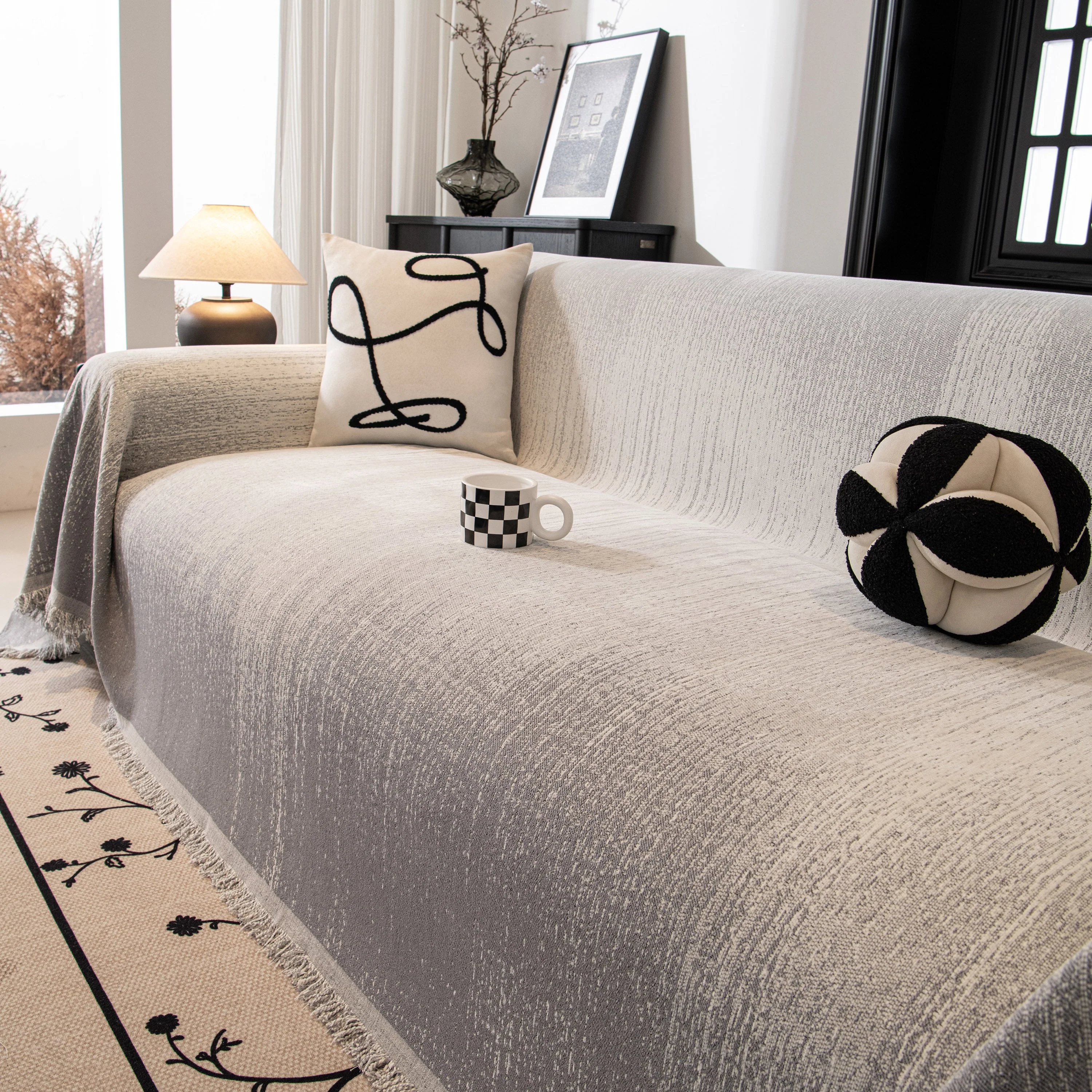 Modern Textured Sofa Cover Blanket, Tightly Woven Pet Sofa Throw for Sectional Couches - Image 71