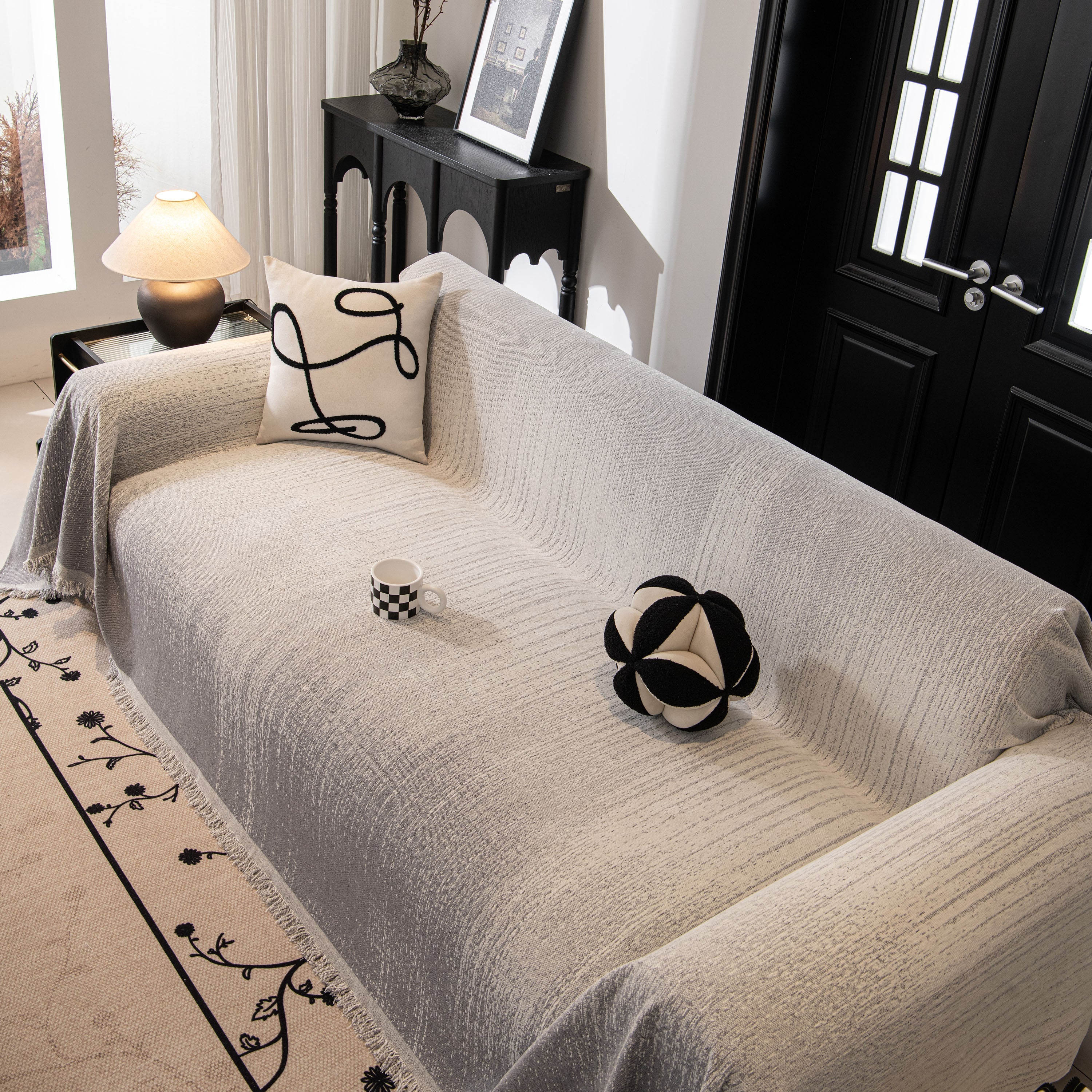 Modern Textured Sofa Cover Blanket, Tightly Woven Pet Sofa Throw for Sectional Couches - Image 72