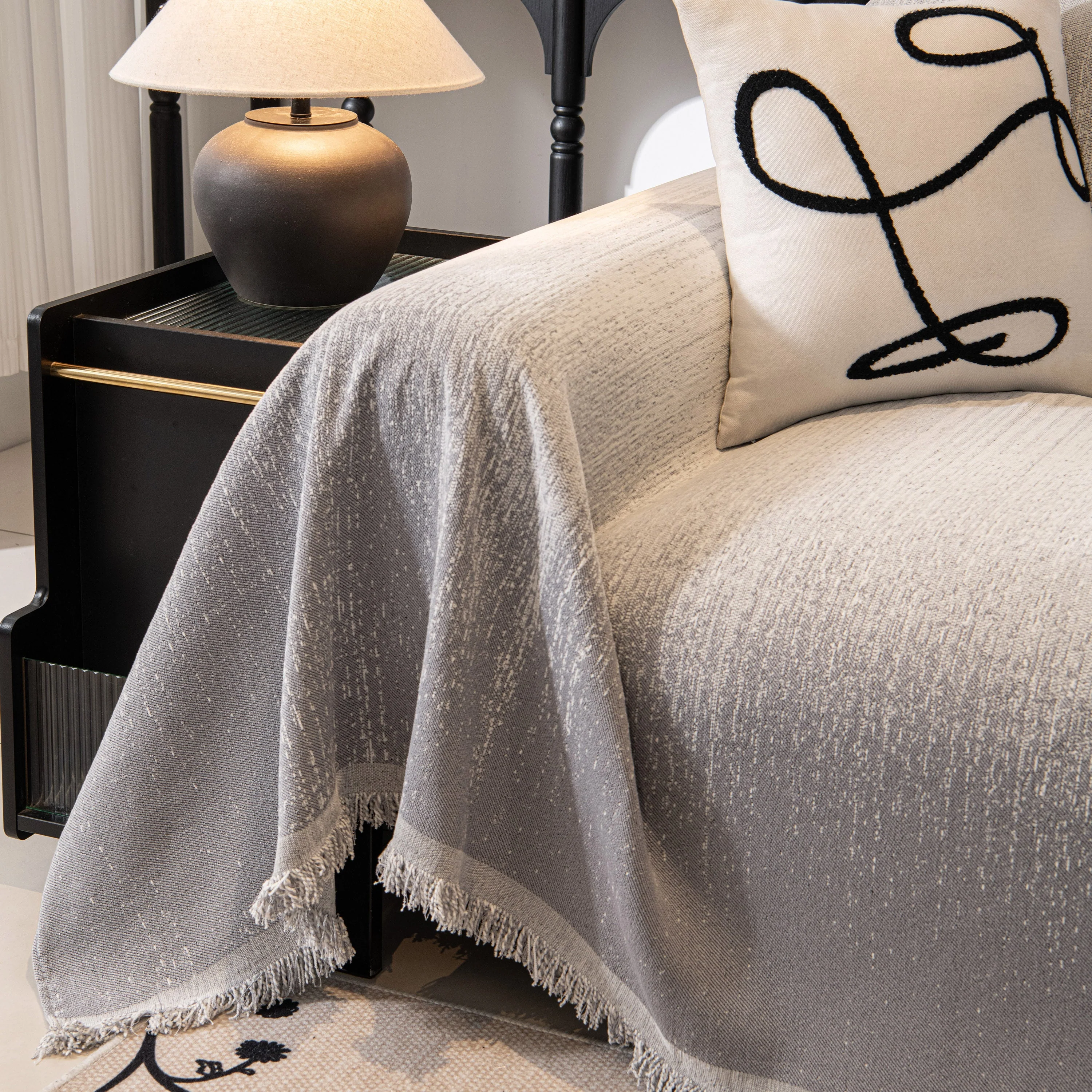 Modern Textured Sofa Cover Blanket, Tightly Woven Pet Sofa Throw for Sectional Couches - Image 73