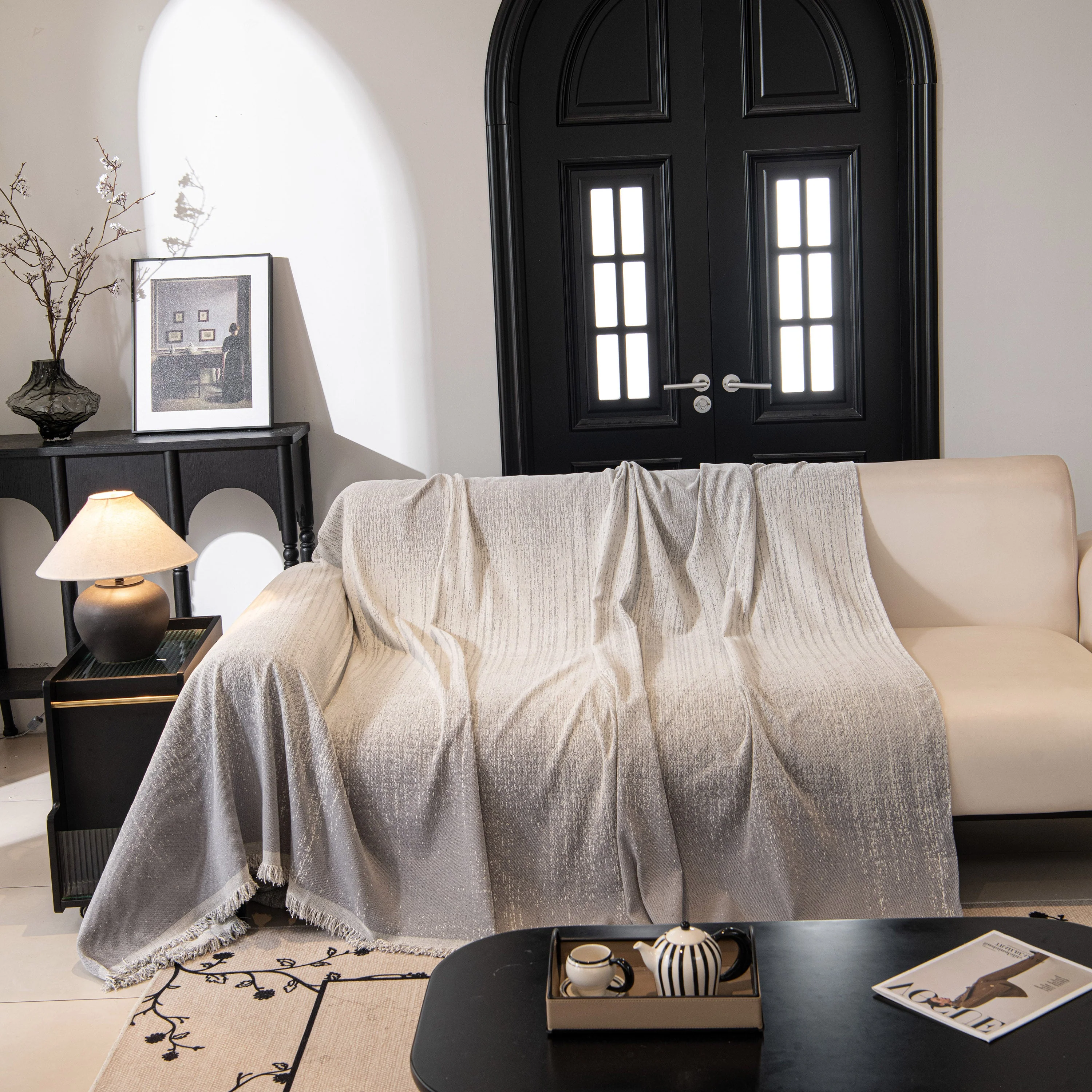 Modern Textured Sofa Cover Blanket, Tightly Woven Pet Sofa Throw for Sectional Couches - Image 81