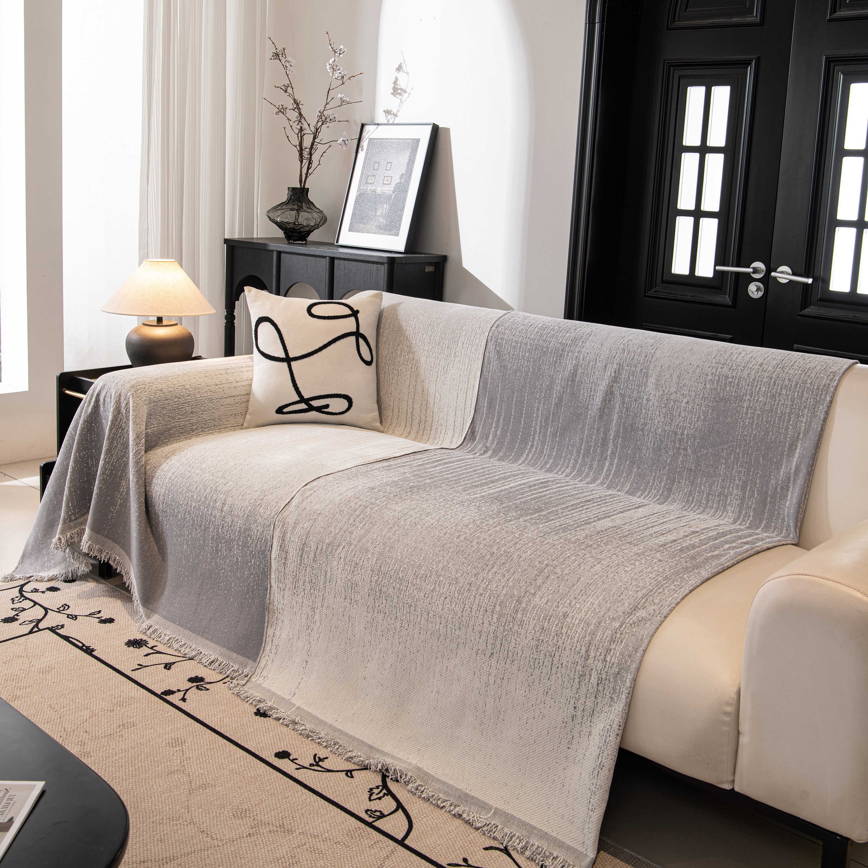 Modern Textured Sofa Cover Blanket, Tightly Woven Pet Sofa Throw for Sectional Couches - Image 83