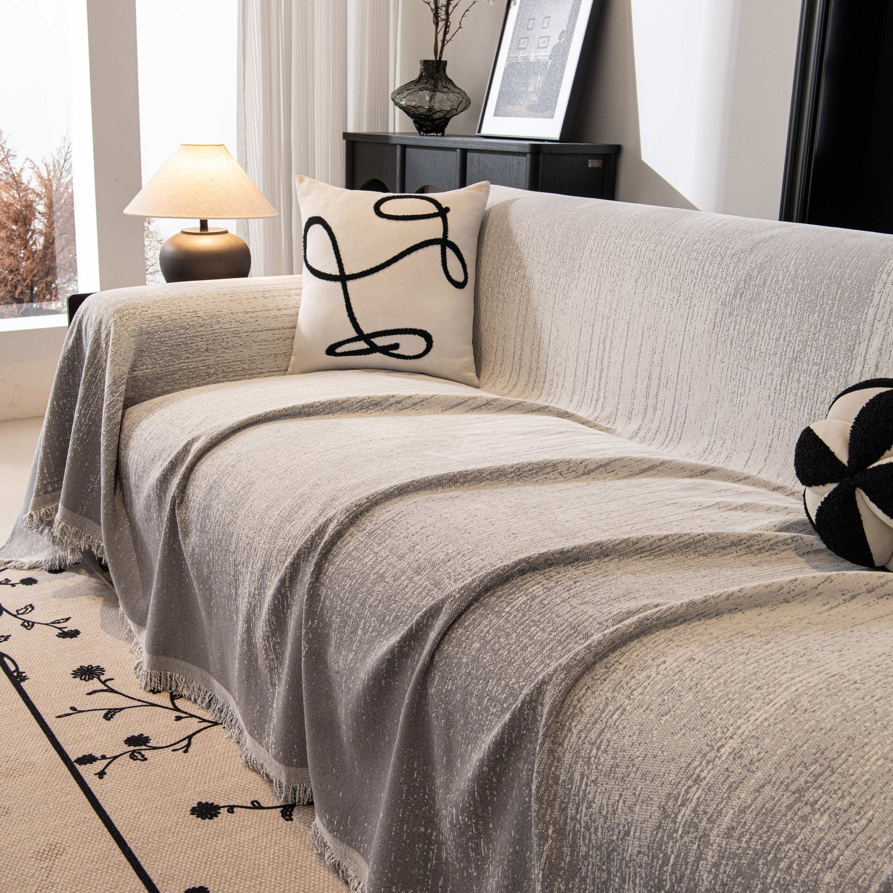Modern Textured Sofa Cover Blanket, Tightly Woven Pet Sofa Throw for Sectional Couches - Image 84