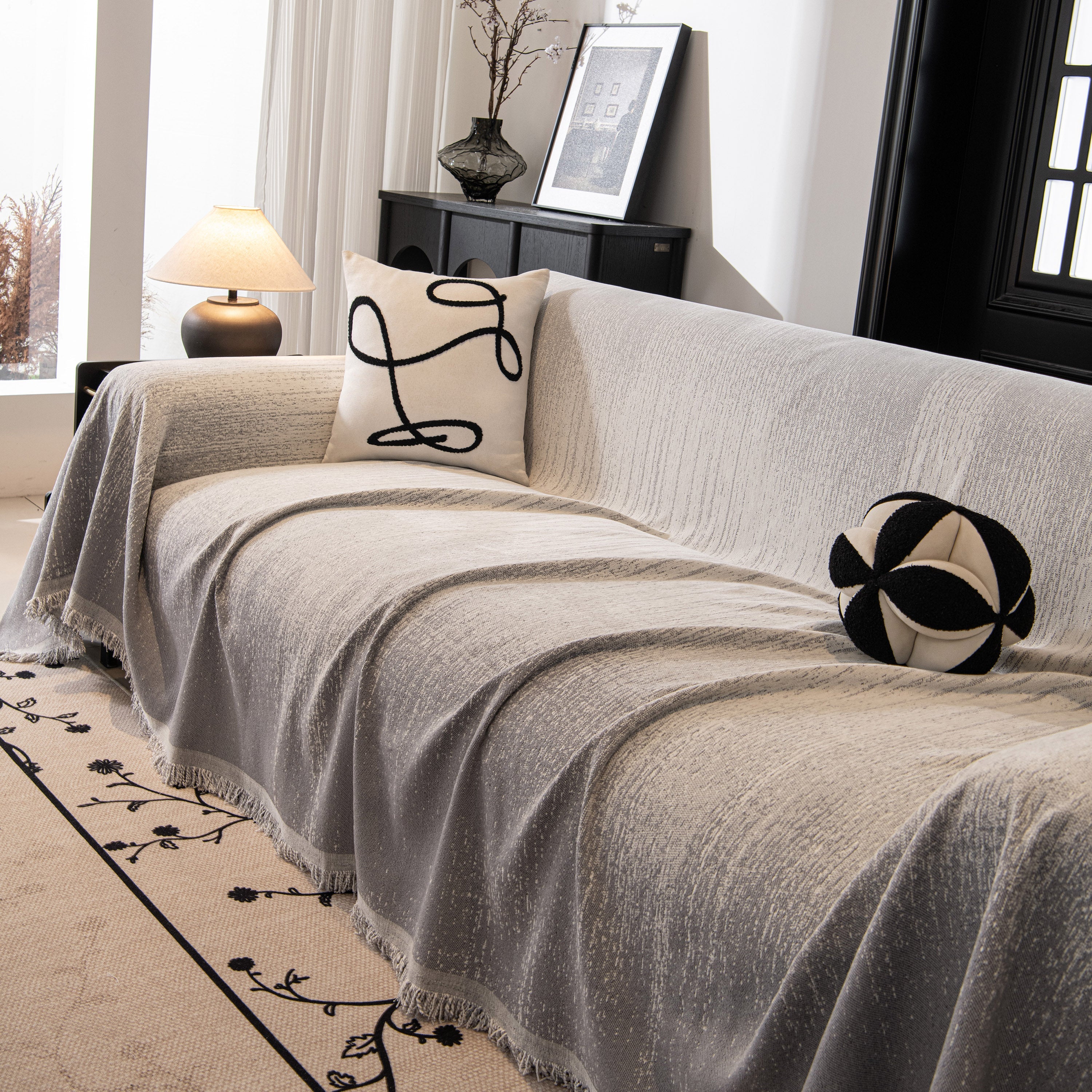 Modern Textured Sofa Cover Blanket, Tightly Woven Pet Sofa Throw for Sectional Couches - Image 85