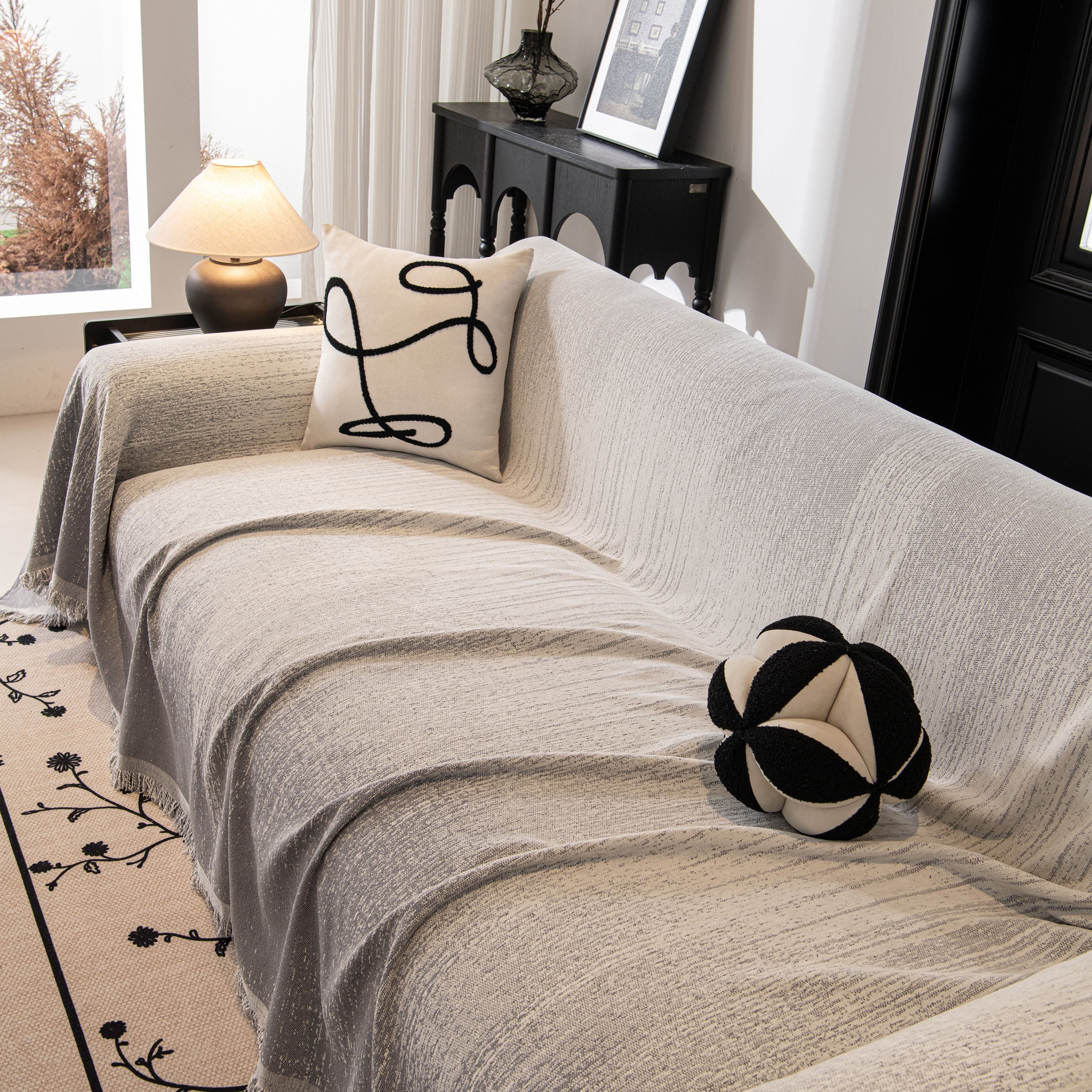 Modern Textured Sofa Cover Blanket, Tightly Woven Pet Sofa Throw for Sectional Couches - Image 86