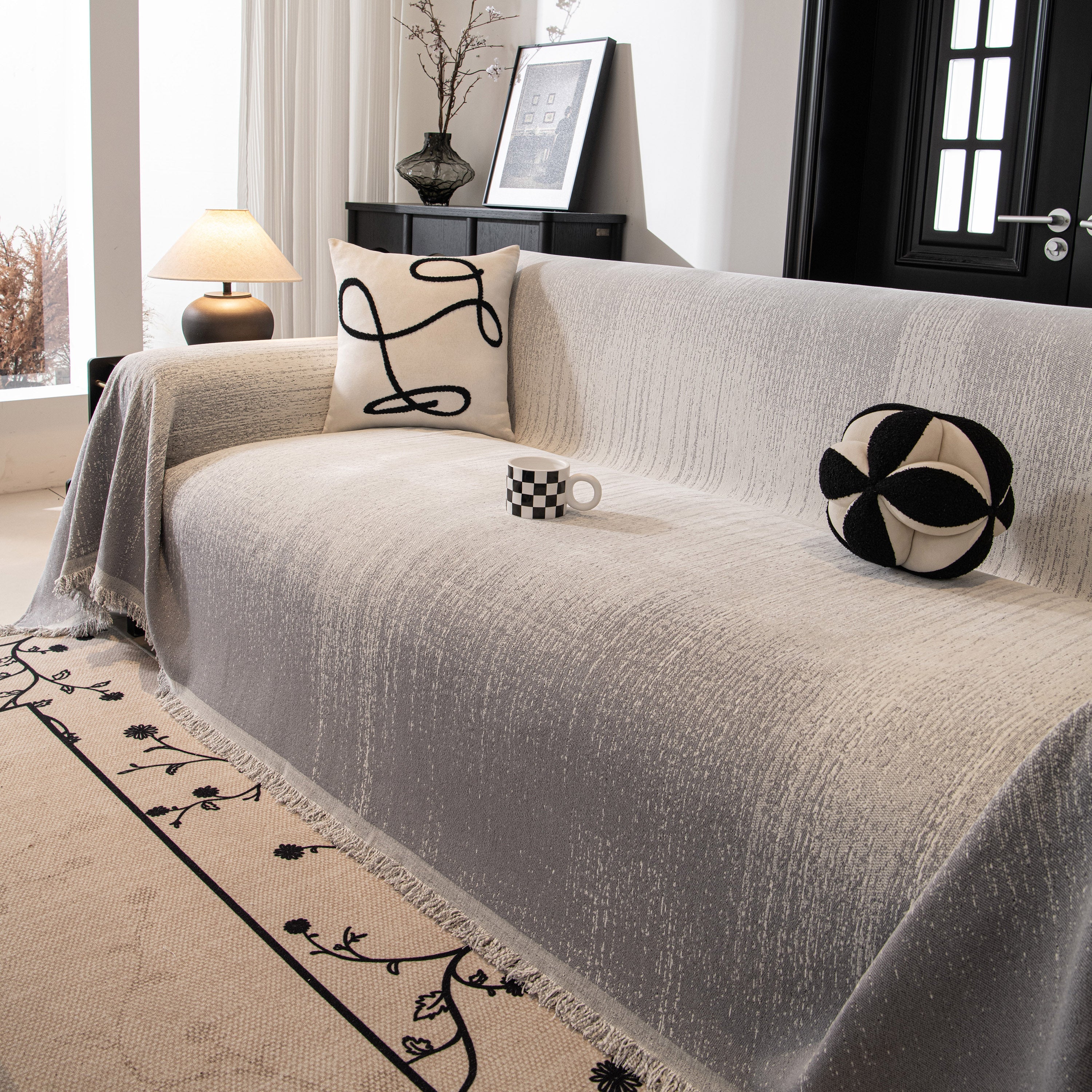 Modern Textured Sofa Cover Blanket, Tightly Woven Pet Sofa Throw for Sectional Couches - Image 89