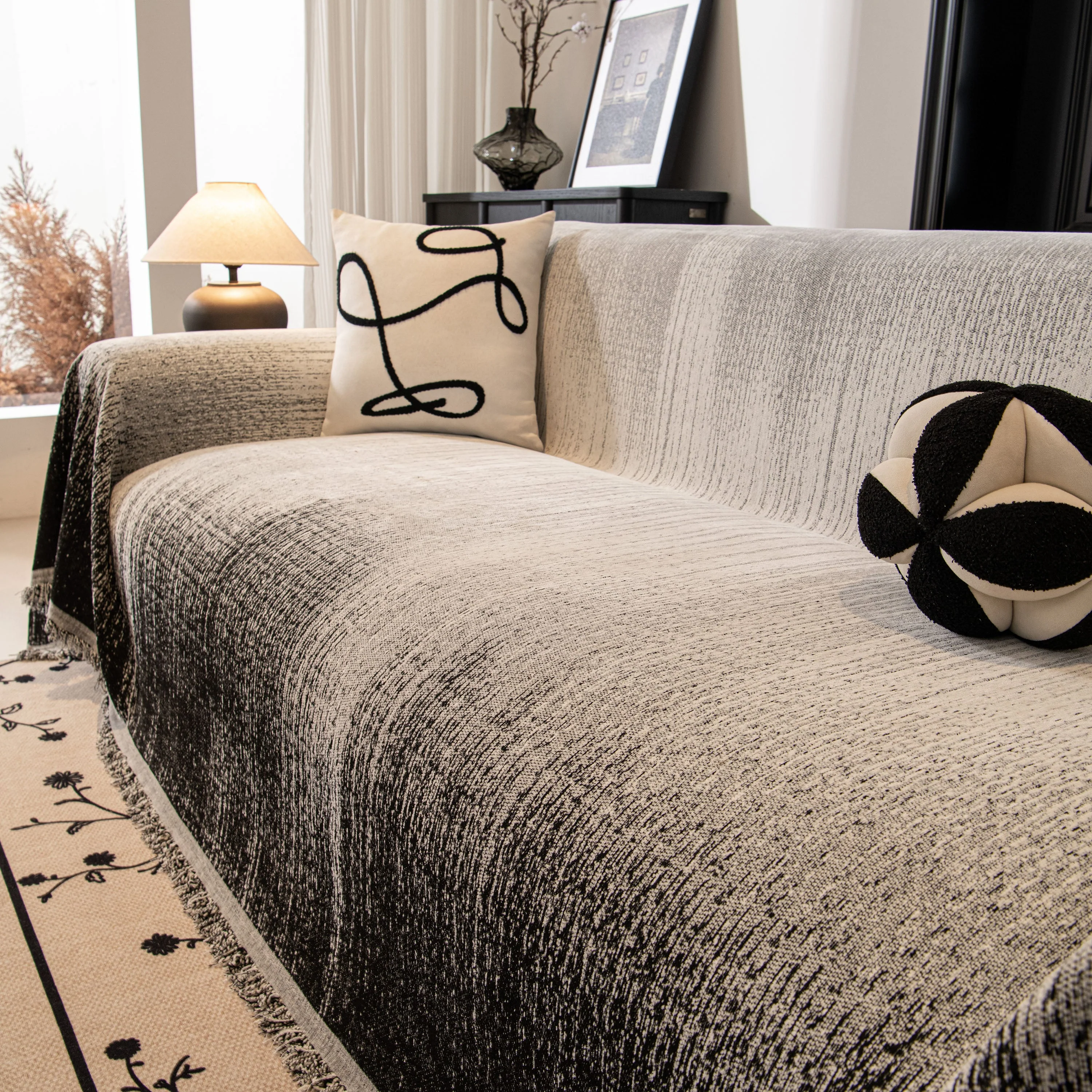 Modern Textured Sofa Cover Blanket, Tightly Woven Pet Sofa Throw for Sectional Couches - Image 9