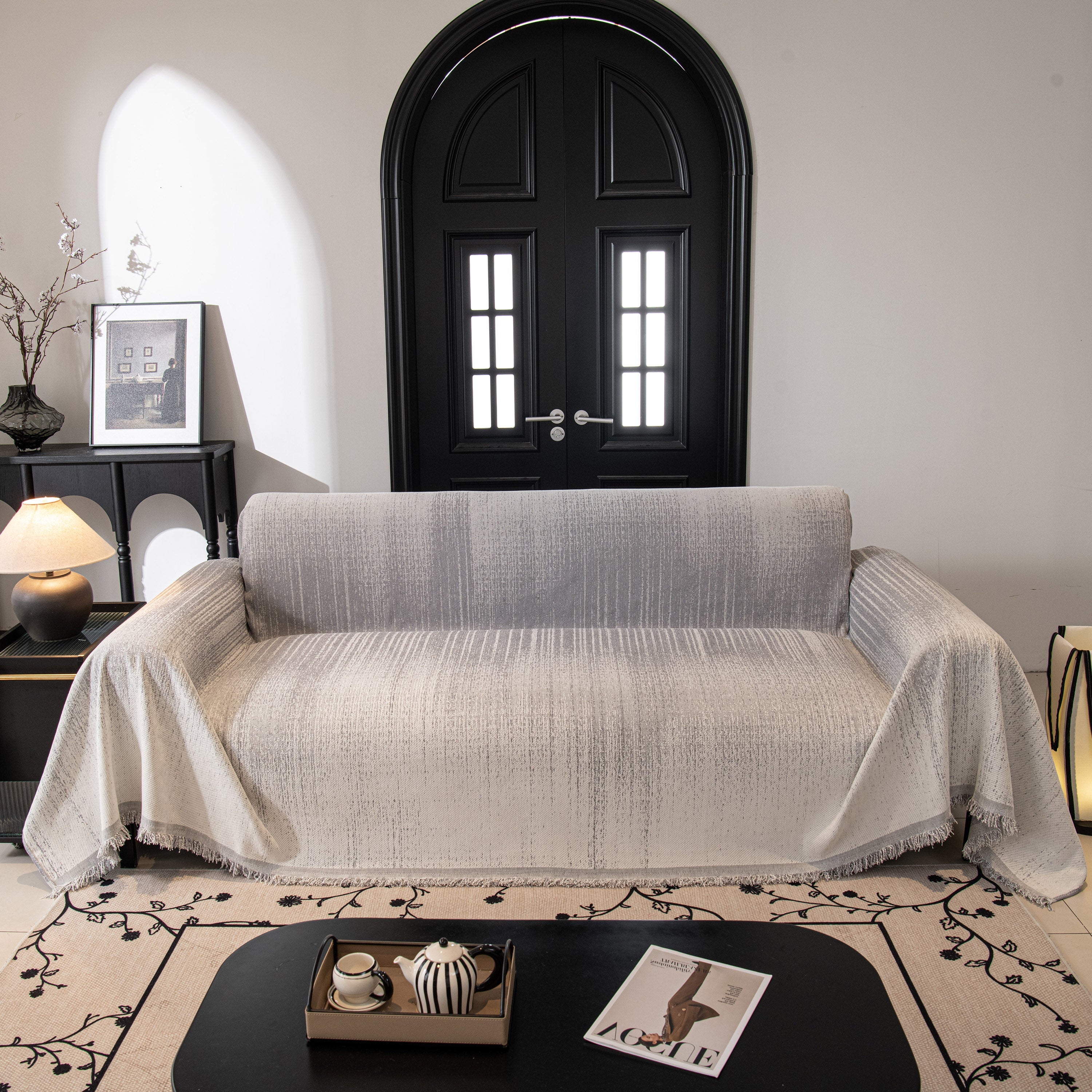 Modern Textured Sofa Cover Blanket, Tightly Woven Pet Sofa Throw for Sectional Couches - Image 94