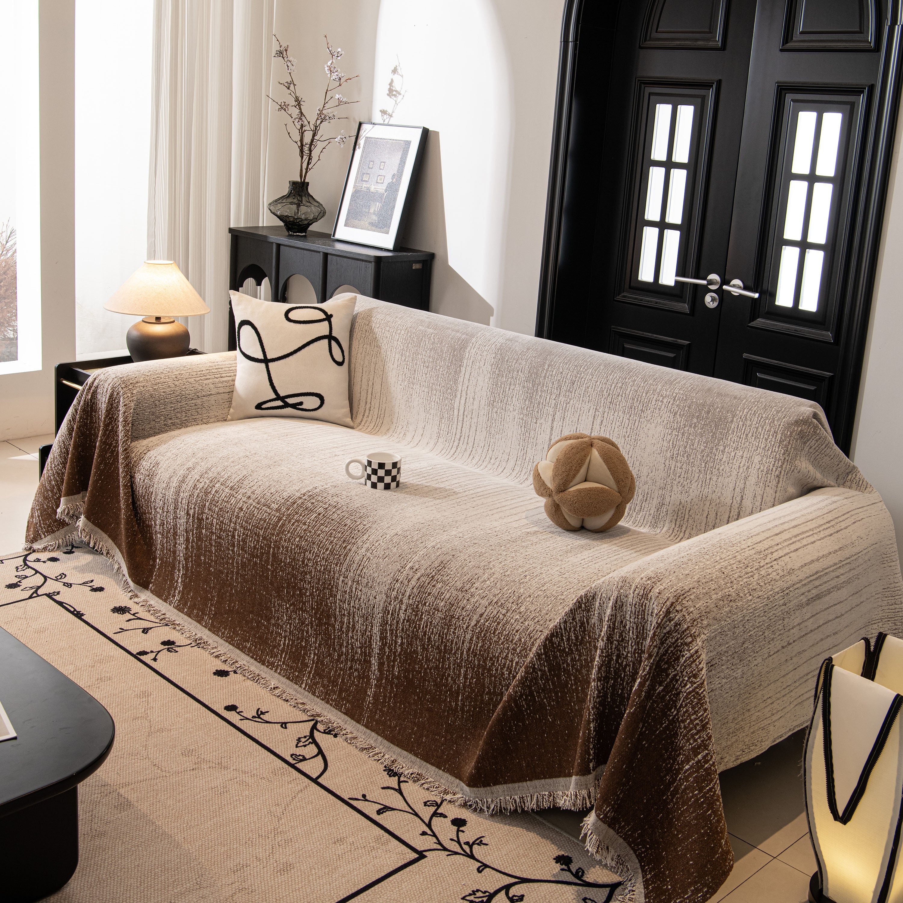 Modern Textured Sofa Cover Blanket, Tightly Woven Pet Sofa Throw for Sectional Couches - Image 99