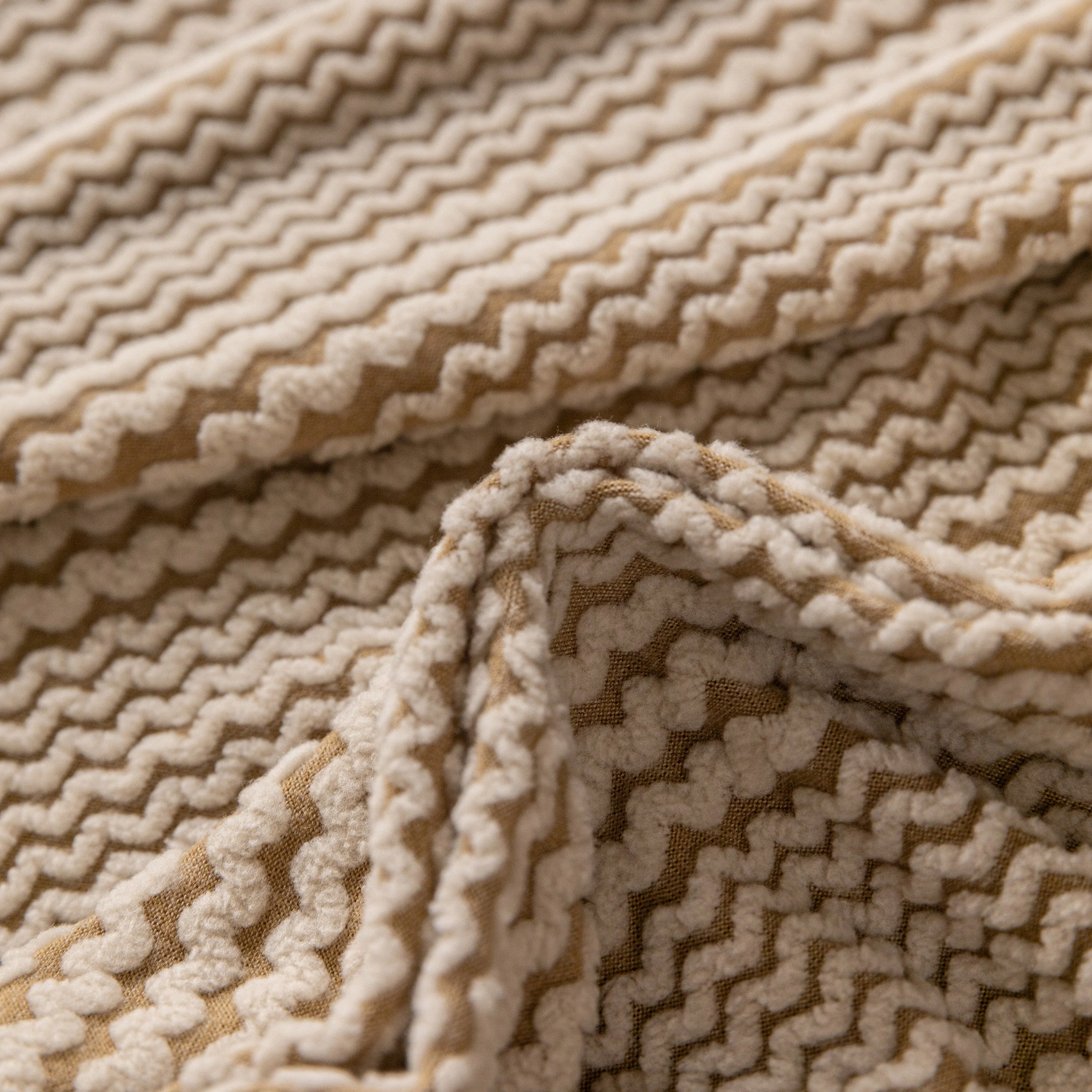 Modern Textured Stretch Sofa Cover, Plush Fleece Sofa Slipcover with 3D Stripe Texture - Image 12