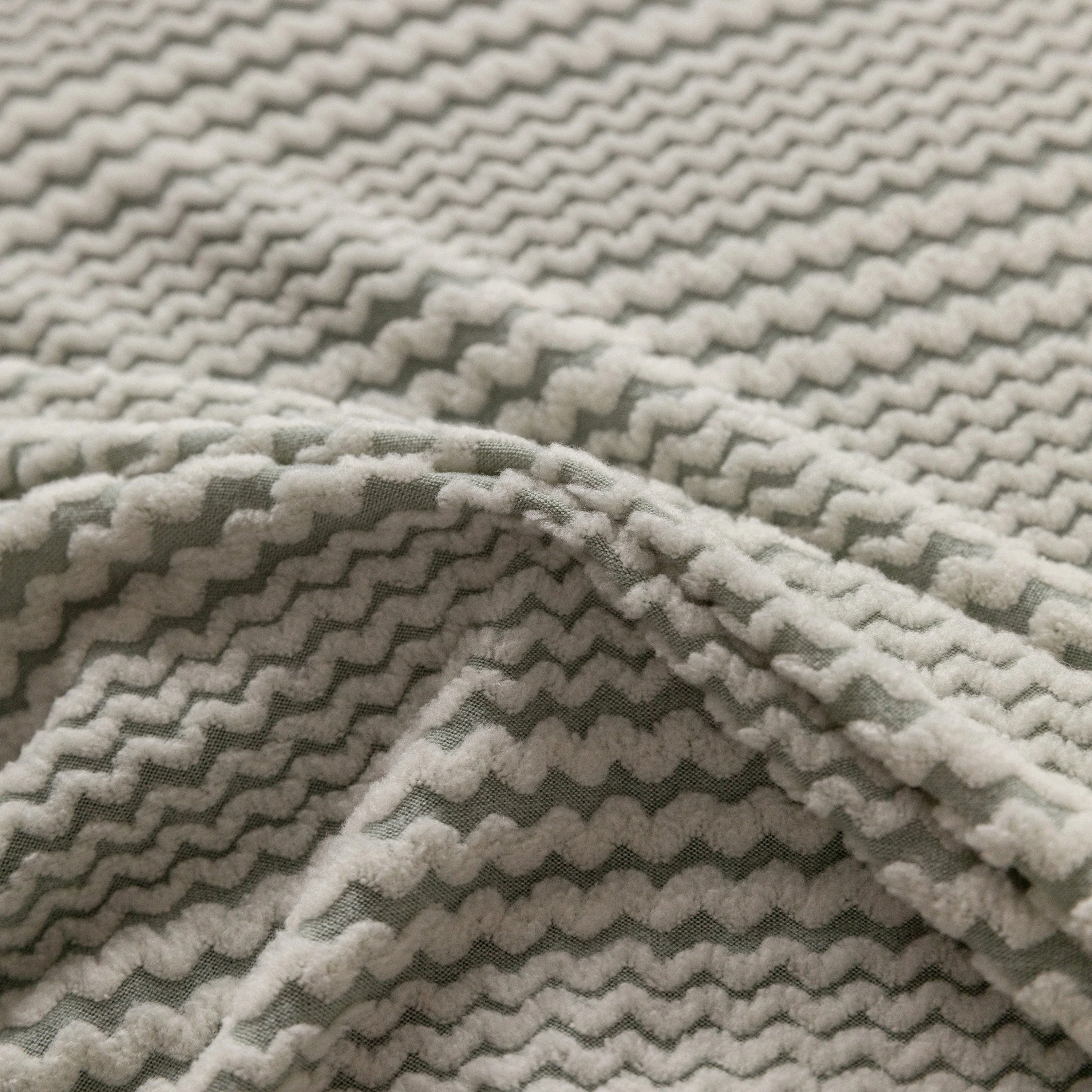 Modern Textured Stretch Sofa Cover, Plush Fleece Sofa Slipcover with 3D Stripe Texture - Image 36
