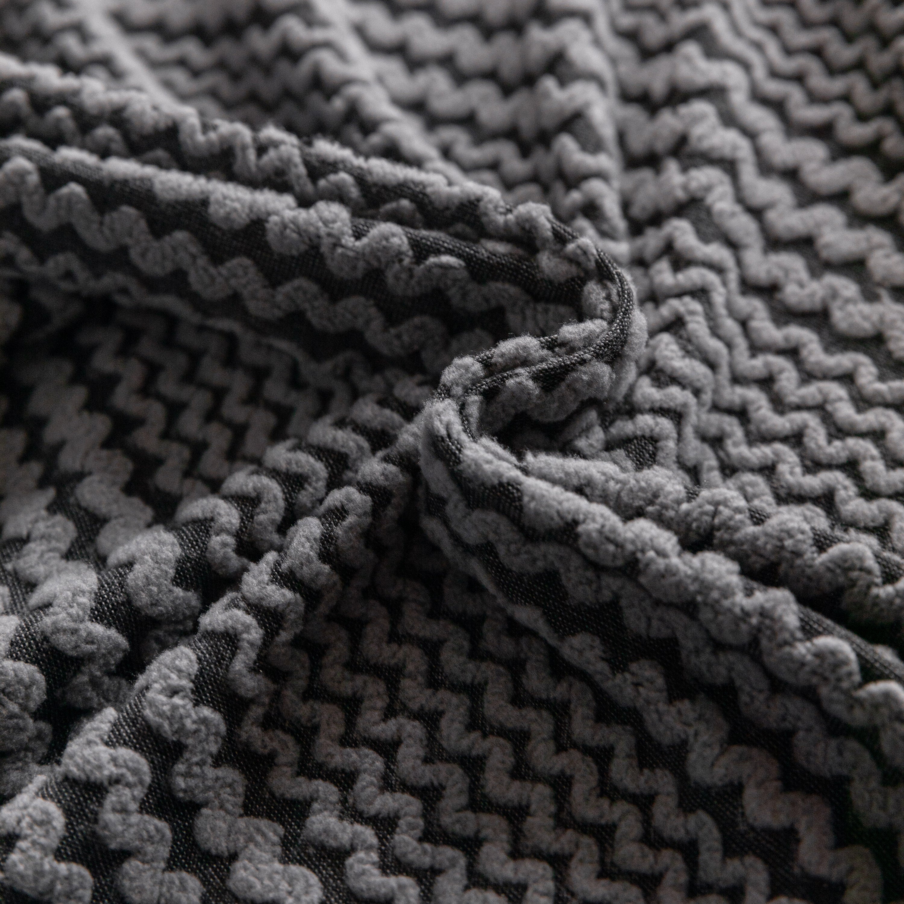 Modern Textured Stretch Sofa Cover, Plush Fleece Sofa Slipcover with 3D Stripe Texture - Image 62