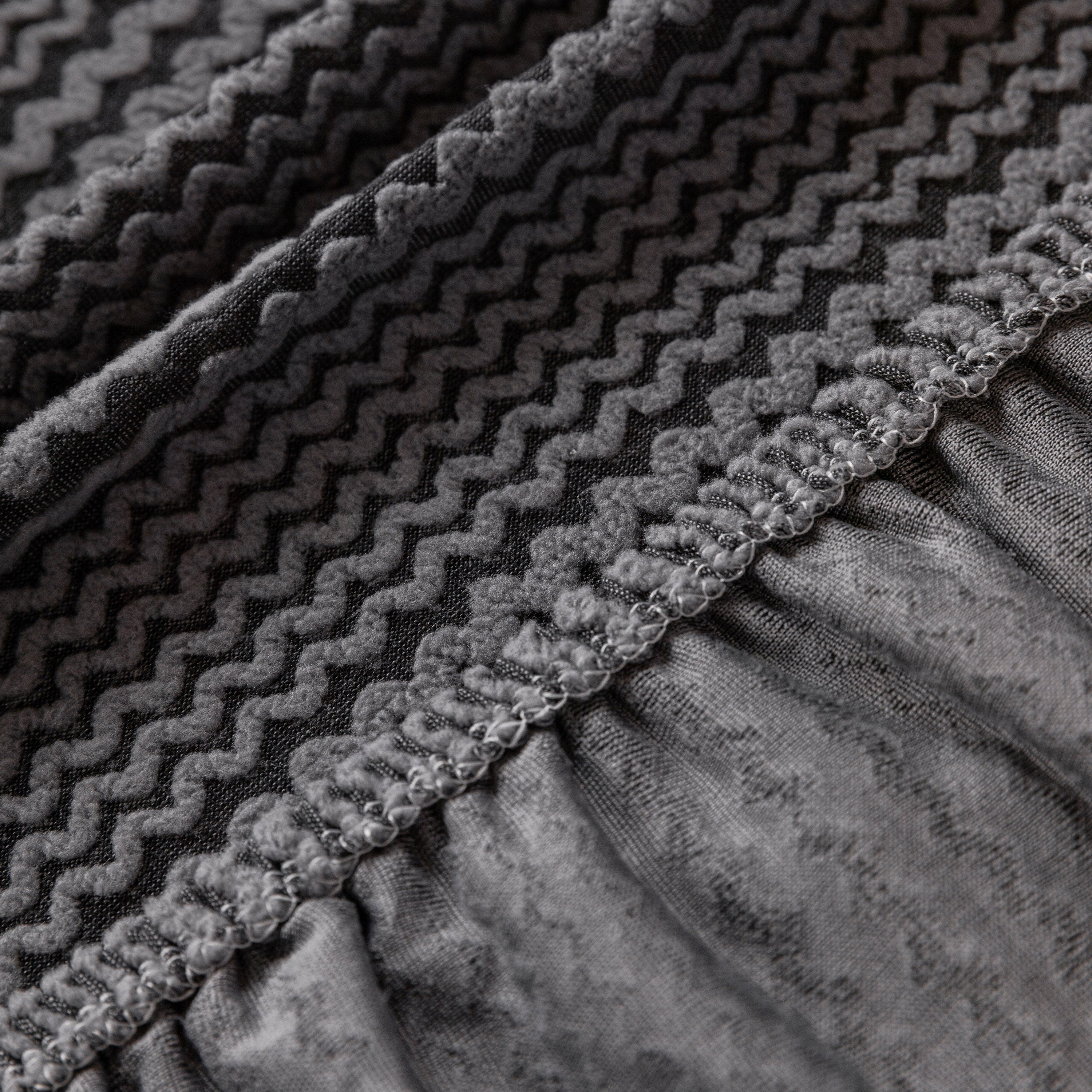 Modern Textured Stretch Sofa Cover, Plush Fleece Sofa Slipcover with 3D Stripe Texture - Image 63