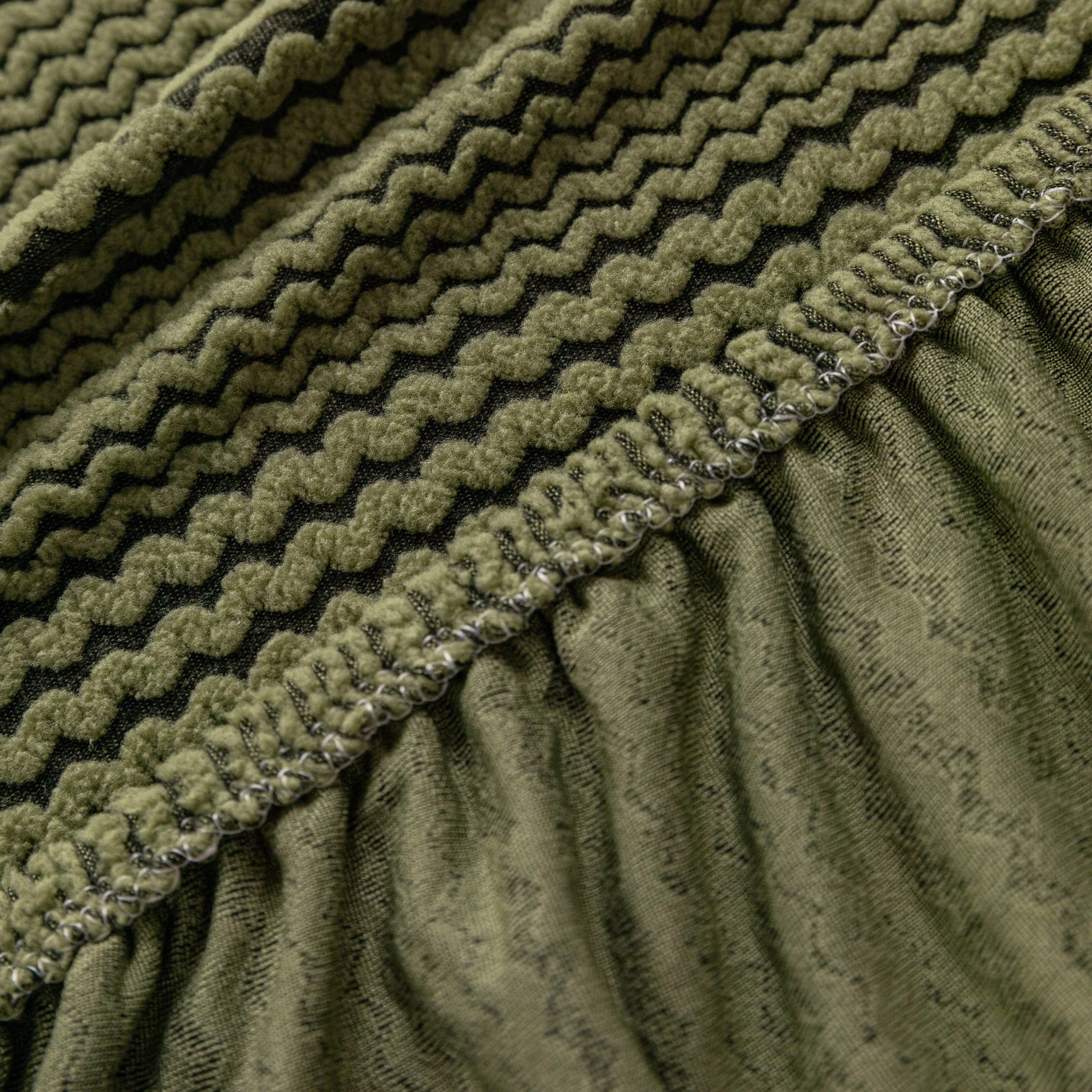 Modern Textured Stretch Sofa Cover, Plush Fleece Sofa Slipcover with 3D Stripe Texture - Image 85