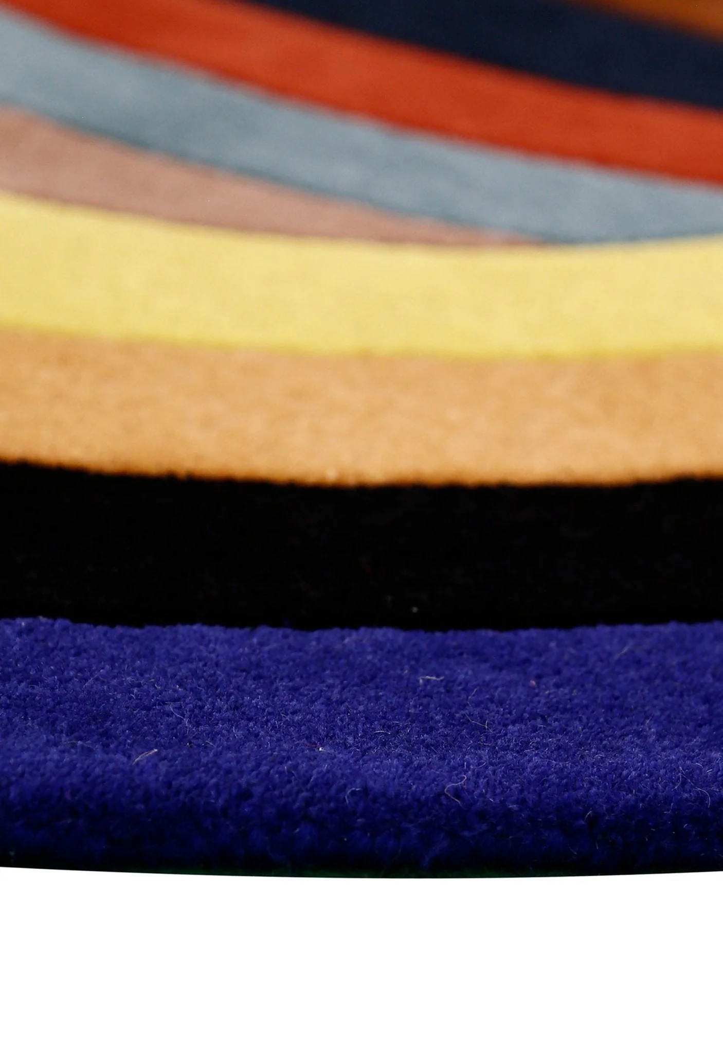Modern Twin Rings Multicolor Hand Tufted 5x7 Wool Rug - Image 3