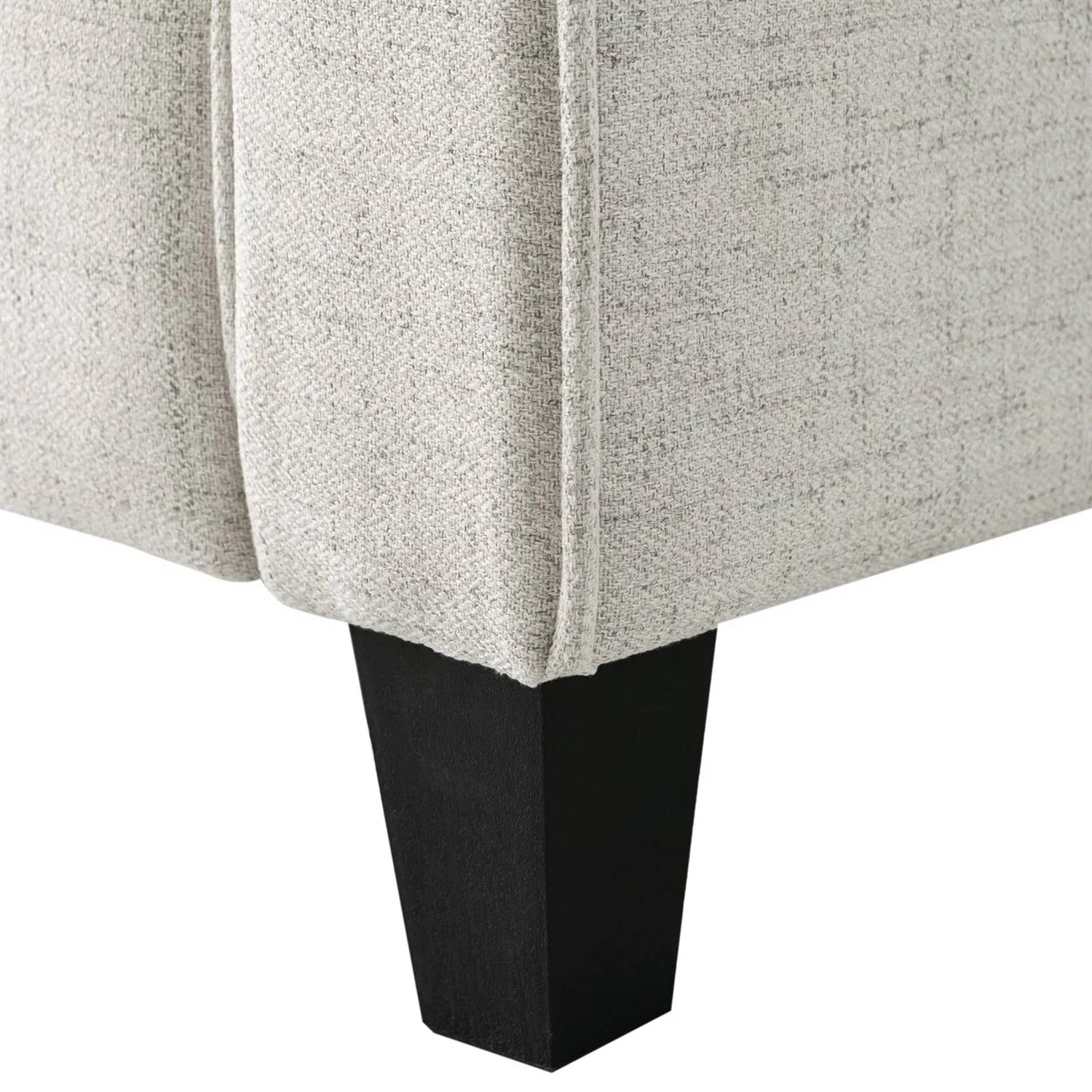 Modern Upholstered Loveseat Sofa in Cream Microfiber with Button Tufted Cushions - Image 4