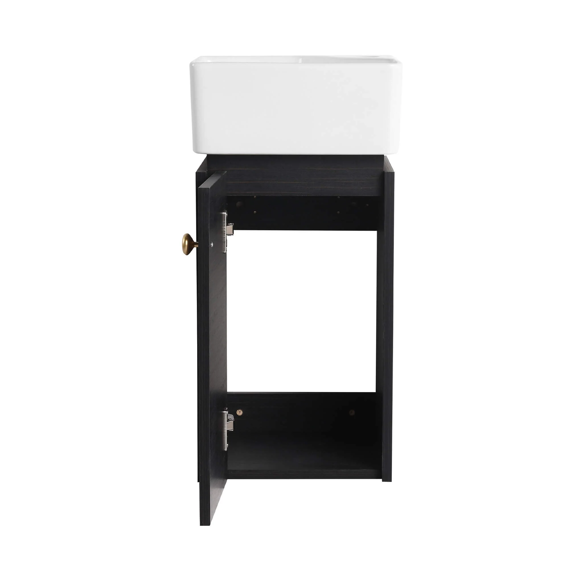 Nuvia Modern Wall-Mounted Bathroom Vanity With Ceramic Sink And Soft Close Door (SAK05214) - Image 11