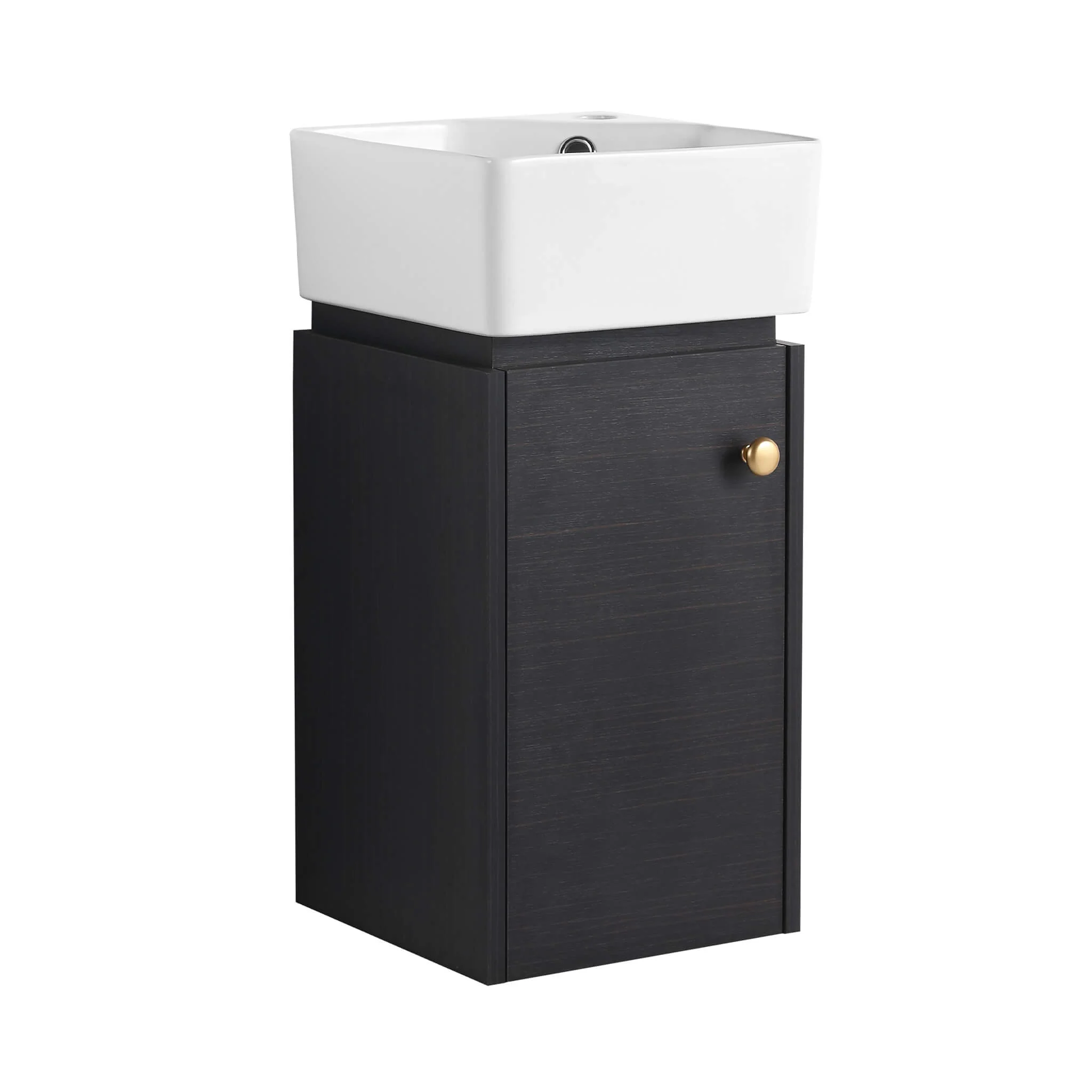 Nuvia Modern Wall-Mounted Bathroom Vanity With Ceramic Sink And Soft Close Door (SAK05214) - Image 5