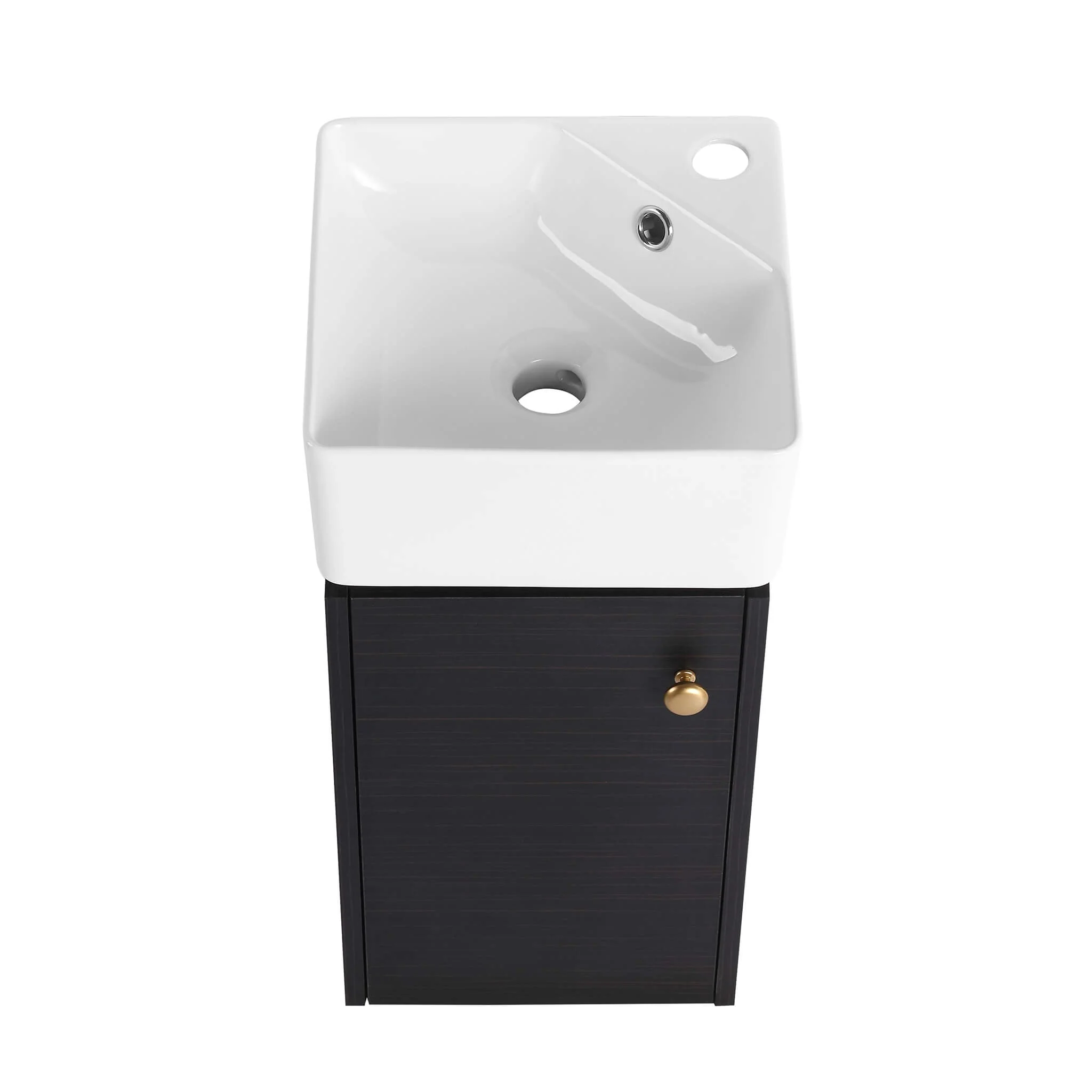 Nuvia Modern Wall-Mounted Bathroom Vanity With Ceramic Sink And Soft Close Door (SAK05214) - Image 7