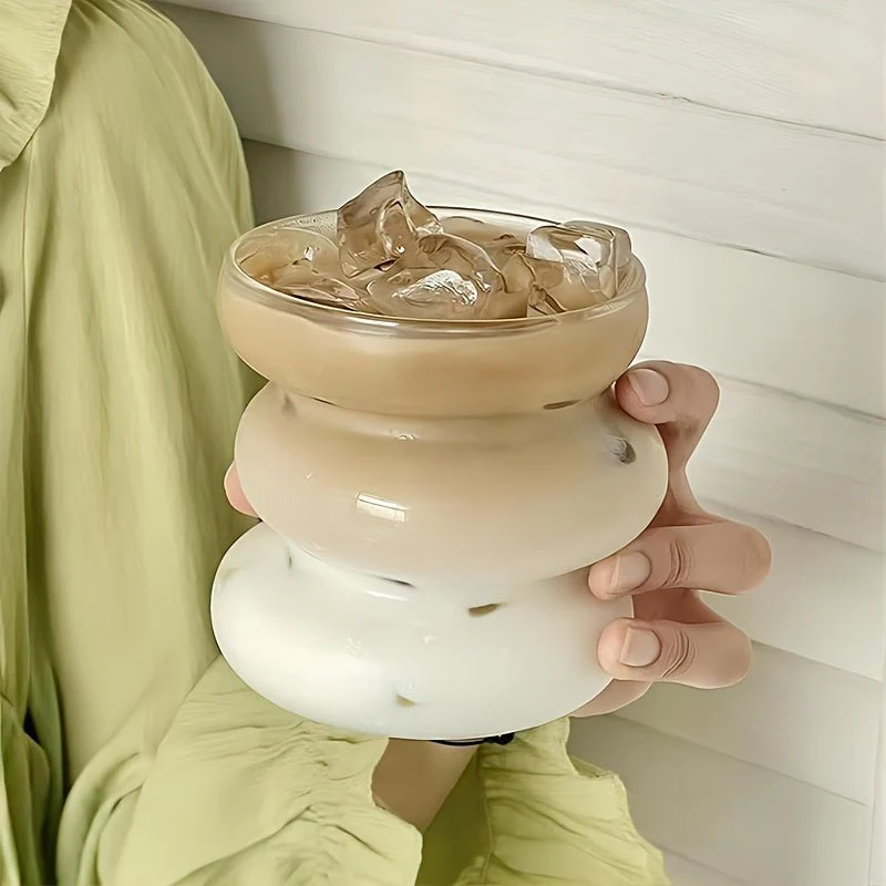Modern Wavy Glass Cups - Image 2