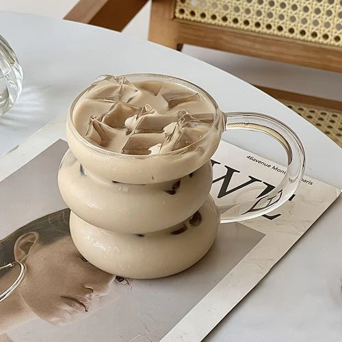 Modern Wavy Glass Cups - Image 3