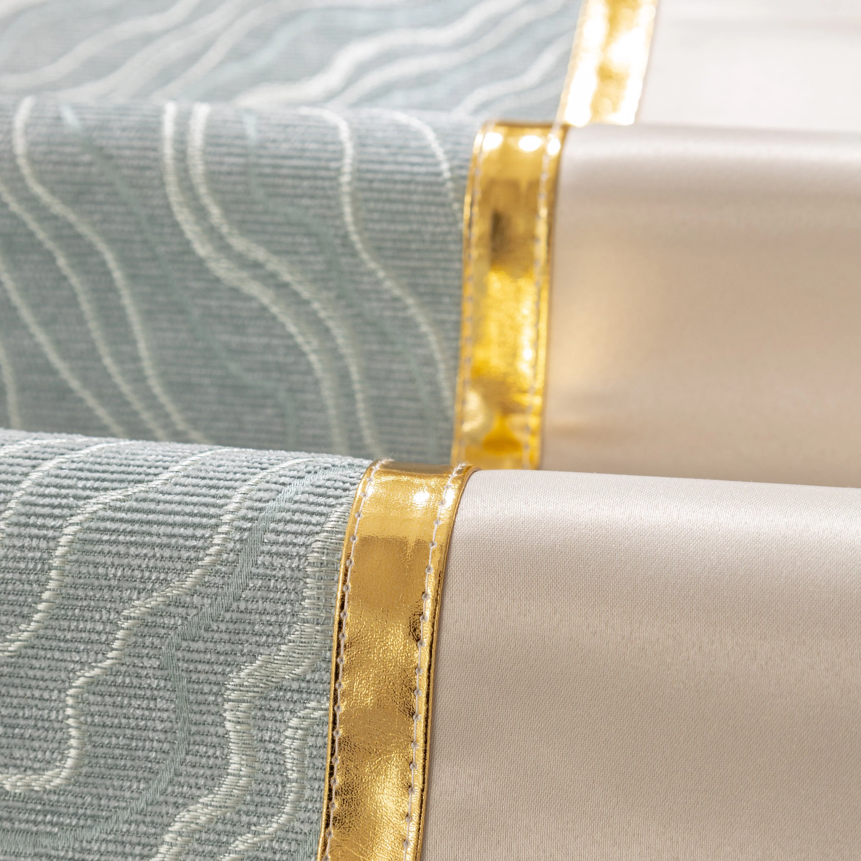 Modular Sofa Cover for Sectionals, Gold Striped Non-Slip Couch Protector - Image 57