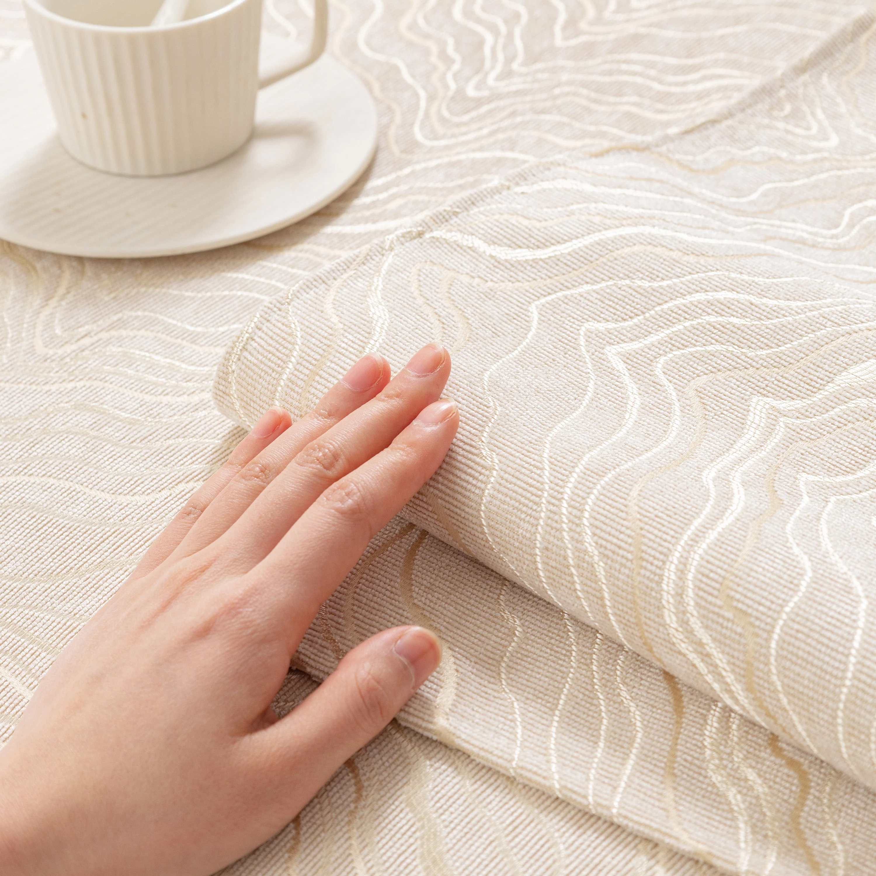 Modular Sofa Cover for Sectionals, Gold Striped Non-Slip Couch Protector - Image 7