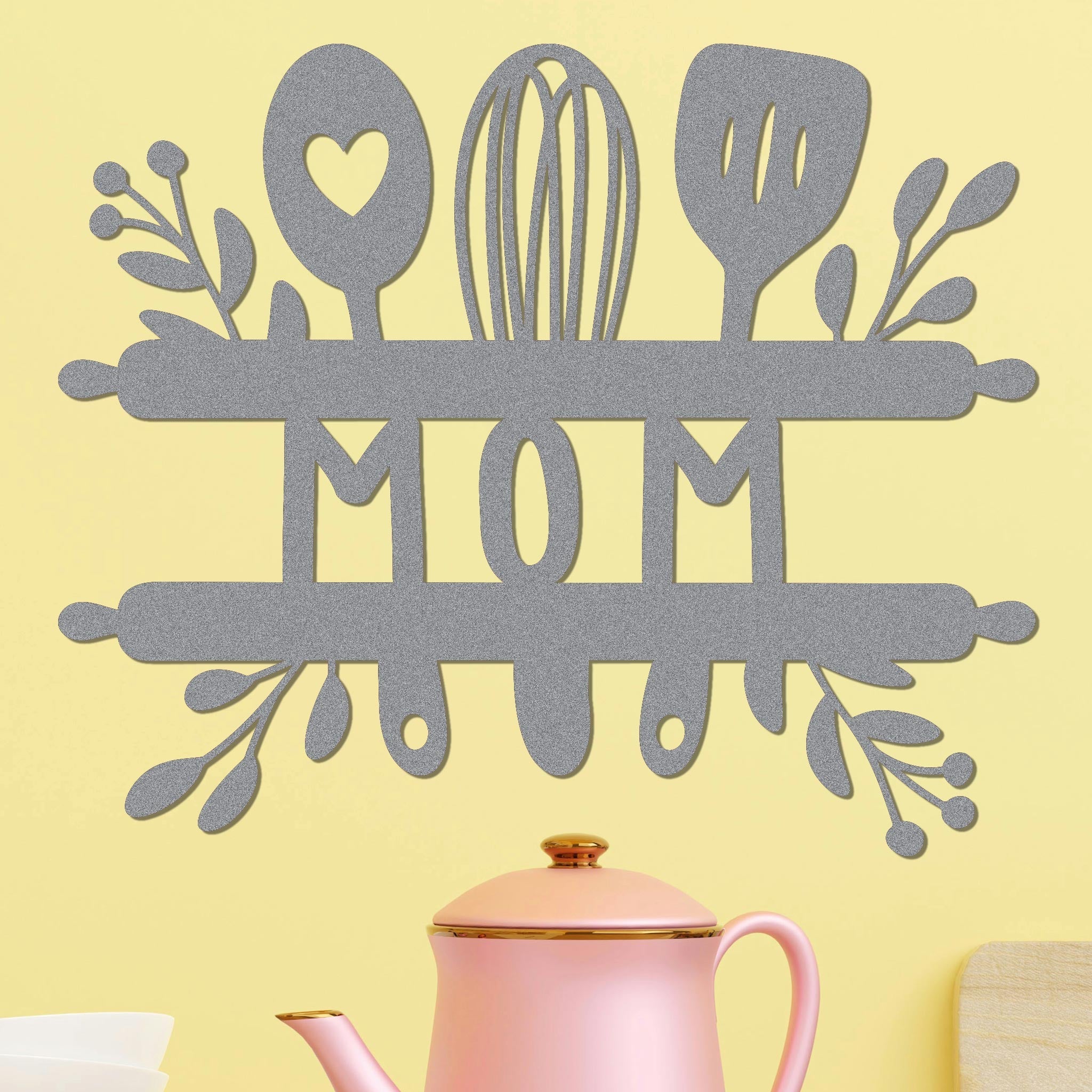 Mom Sign w Kitchen Utensils - Image 13