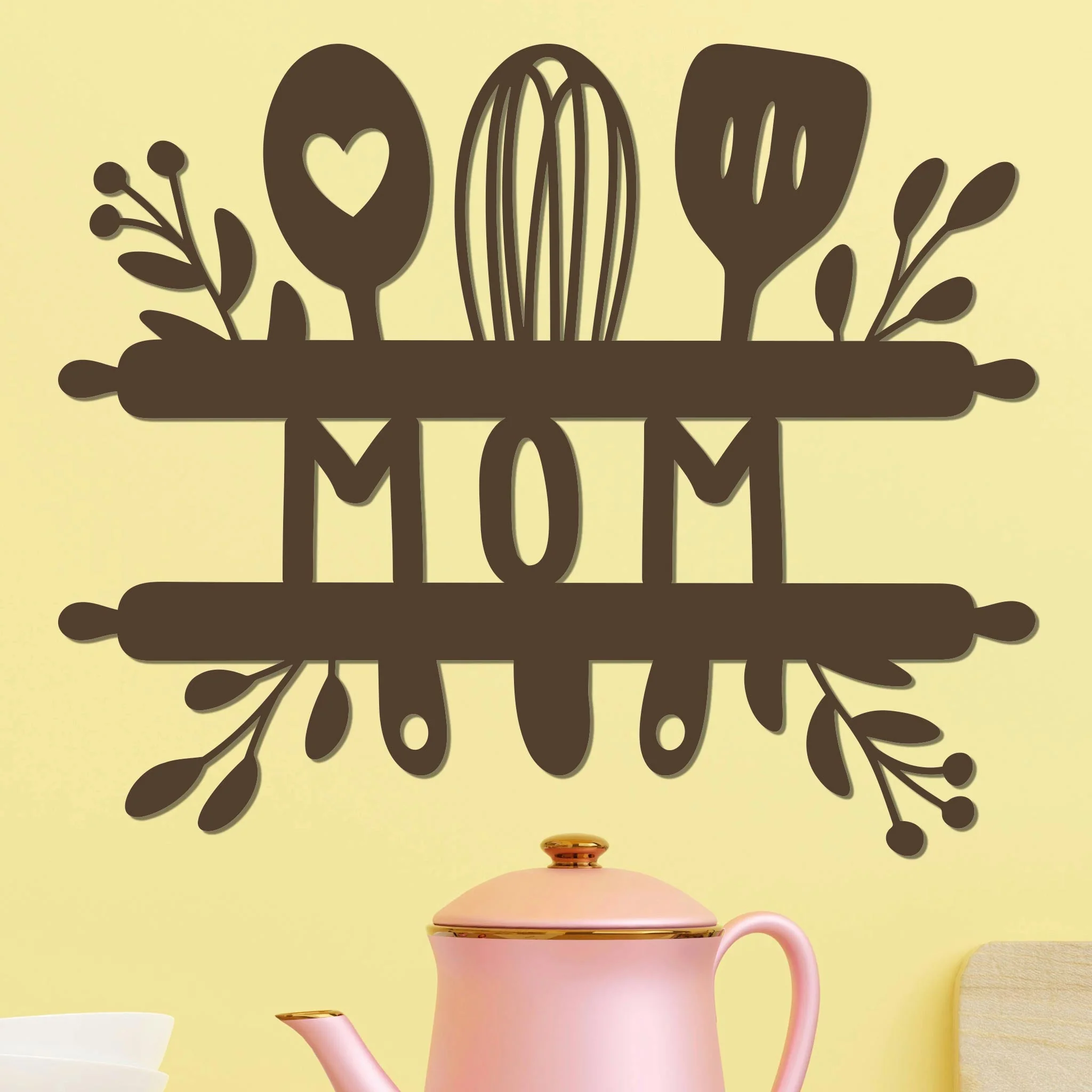 Mom Sign w Kitchen Utensils - Image 4