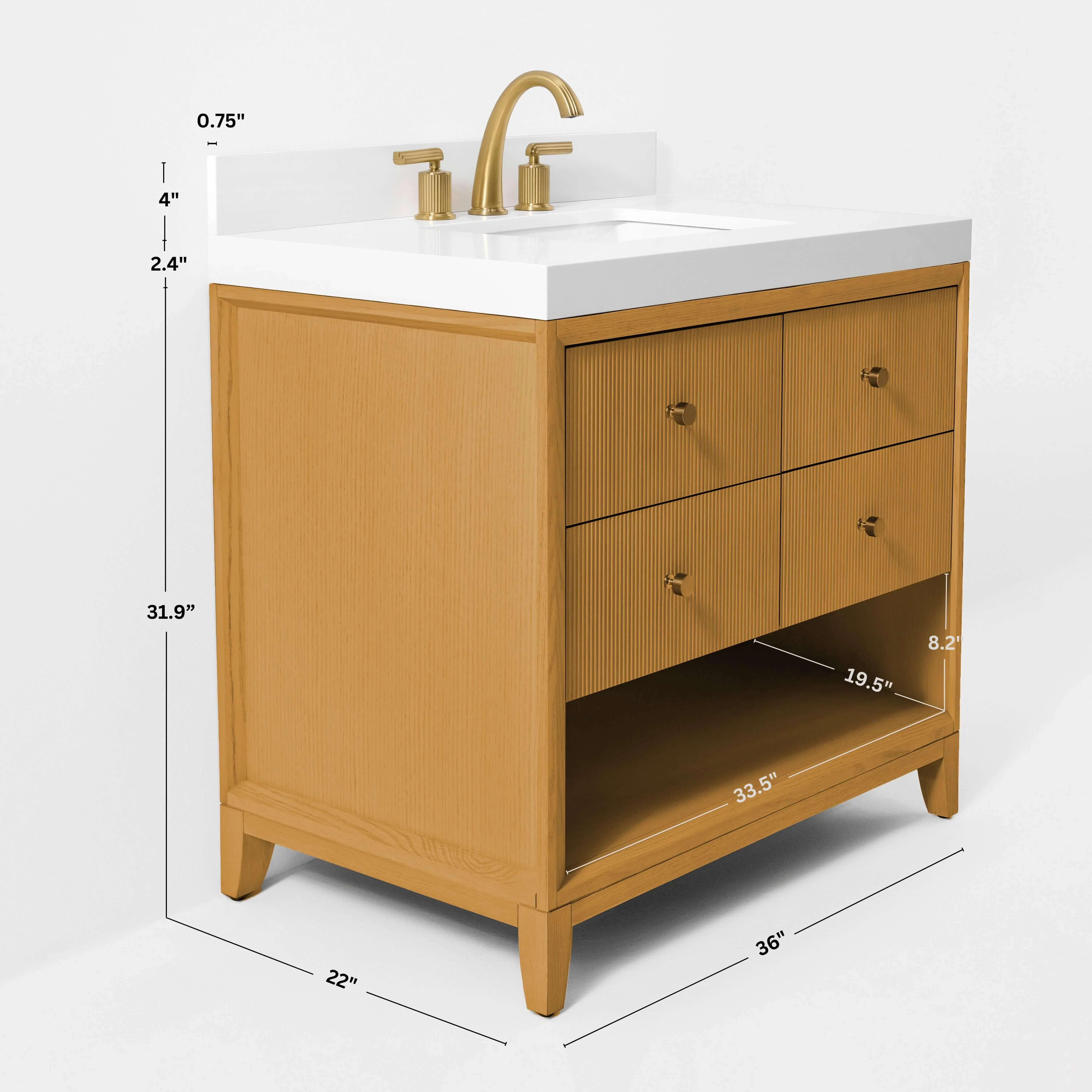 Momo Bathroom Vanity Collection in Sienna Finish - Image 11