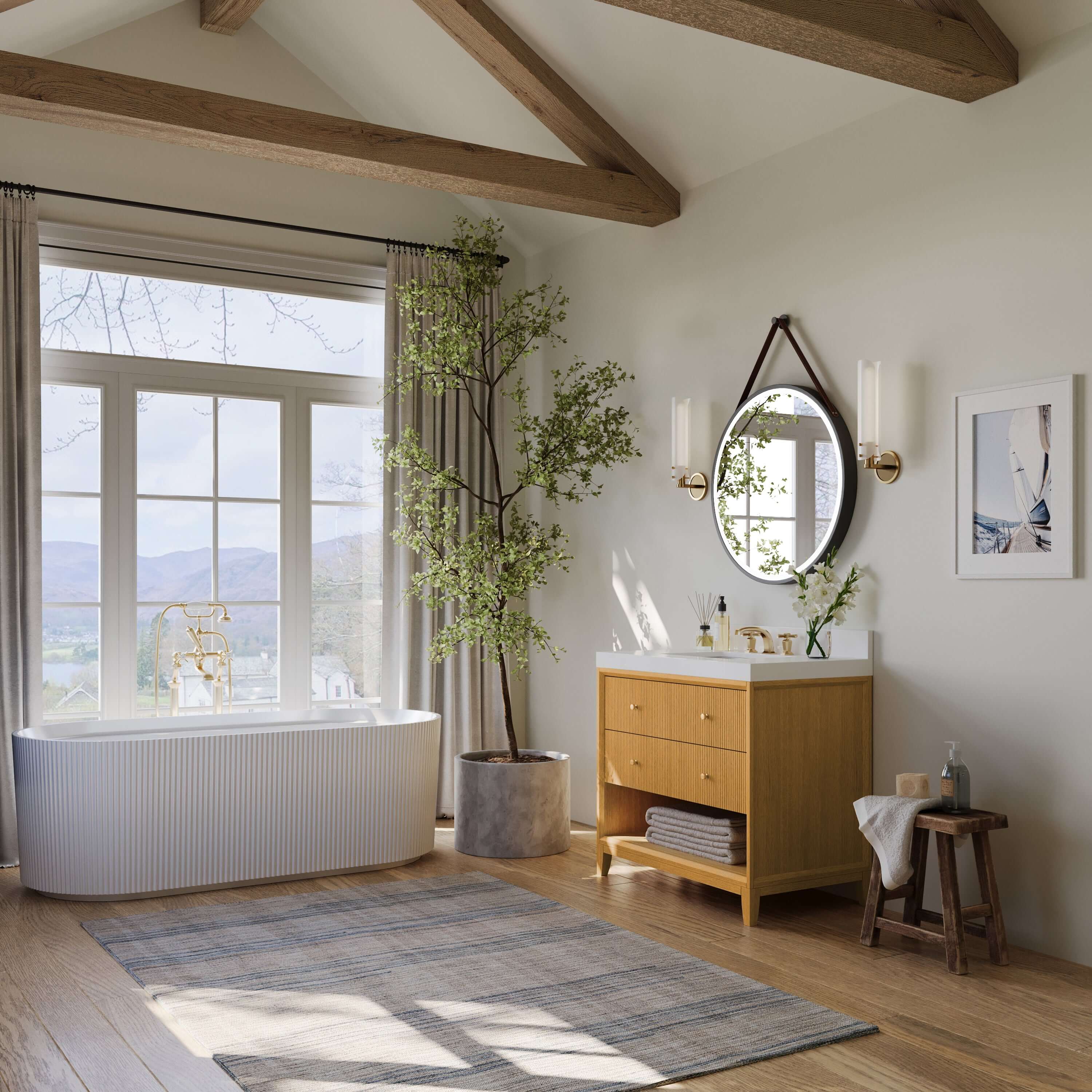Momo Bathroom Vanity Collection in Sienna Finish - Image 17