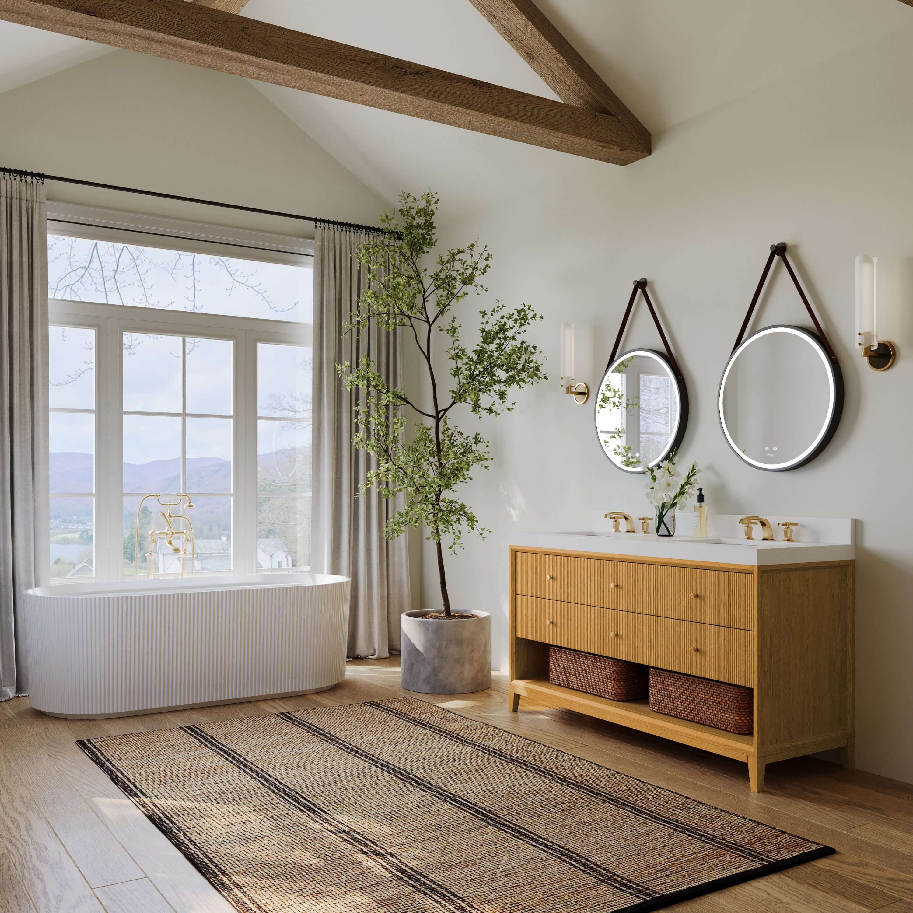 Momo Bathroom Vanity Collection in Sienna Finish - Image 34