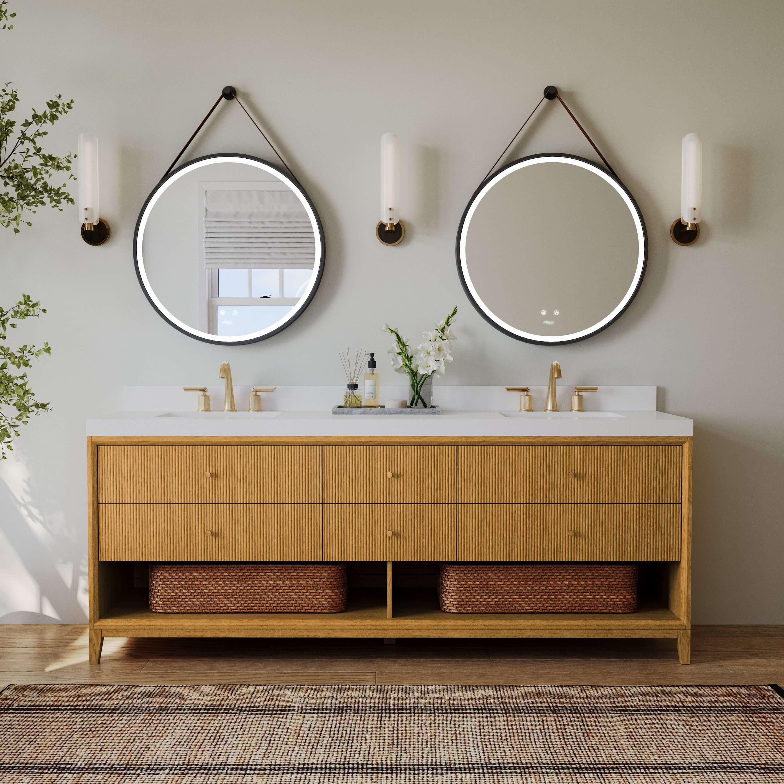 Momo Bathroom Vanity Collection in Sienna Finish - Image 35