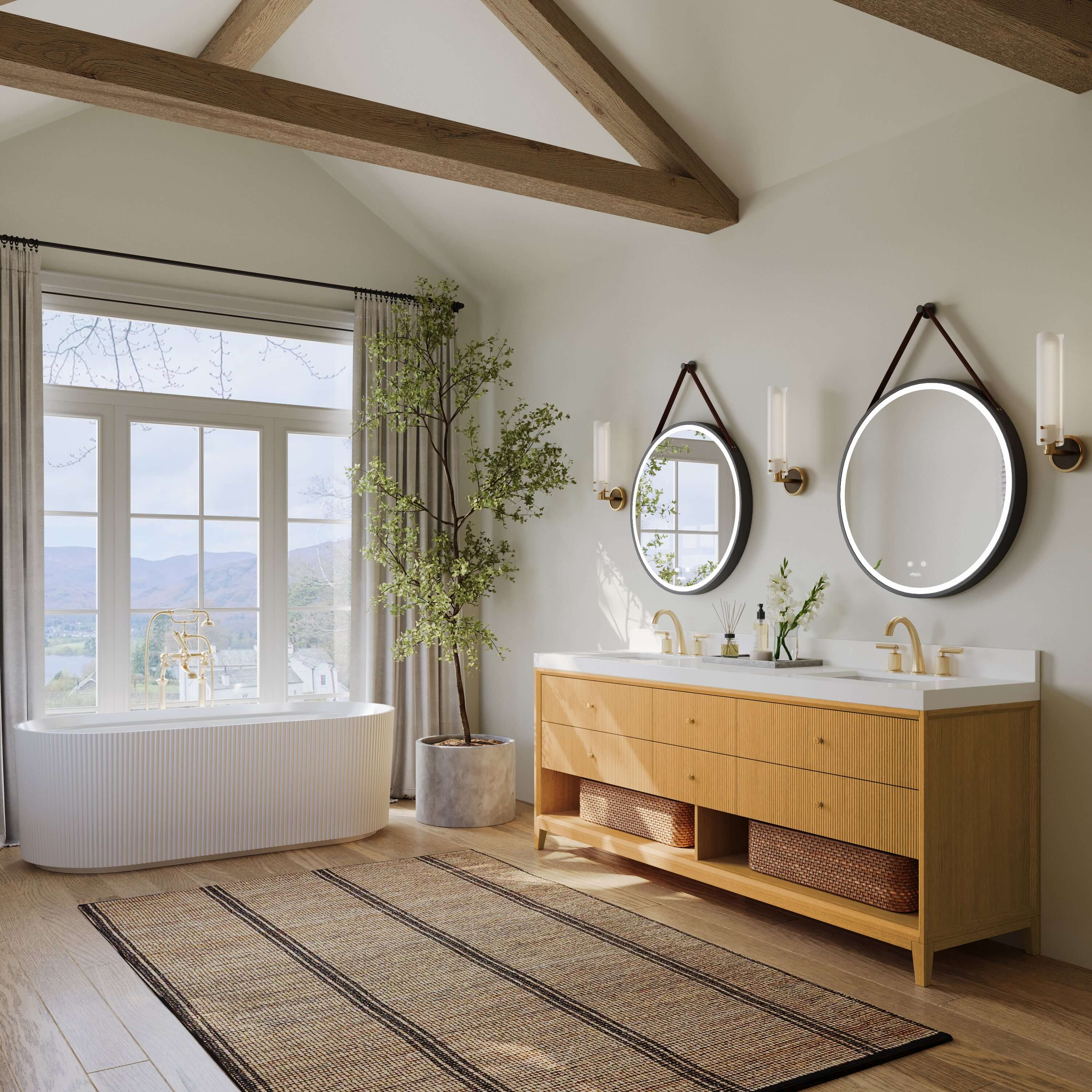 Momo Bathroom Vanity Collection in Sienna Finish - Image 43